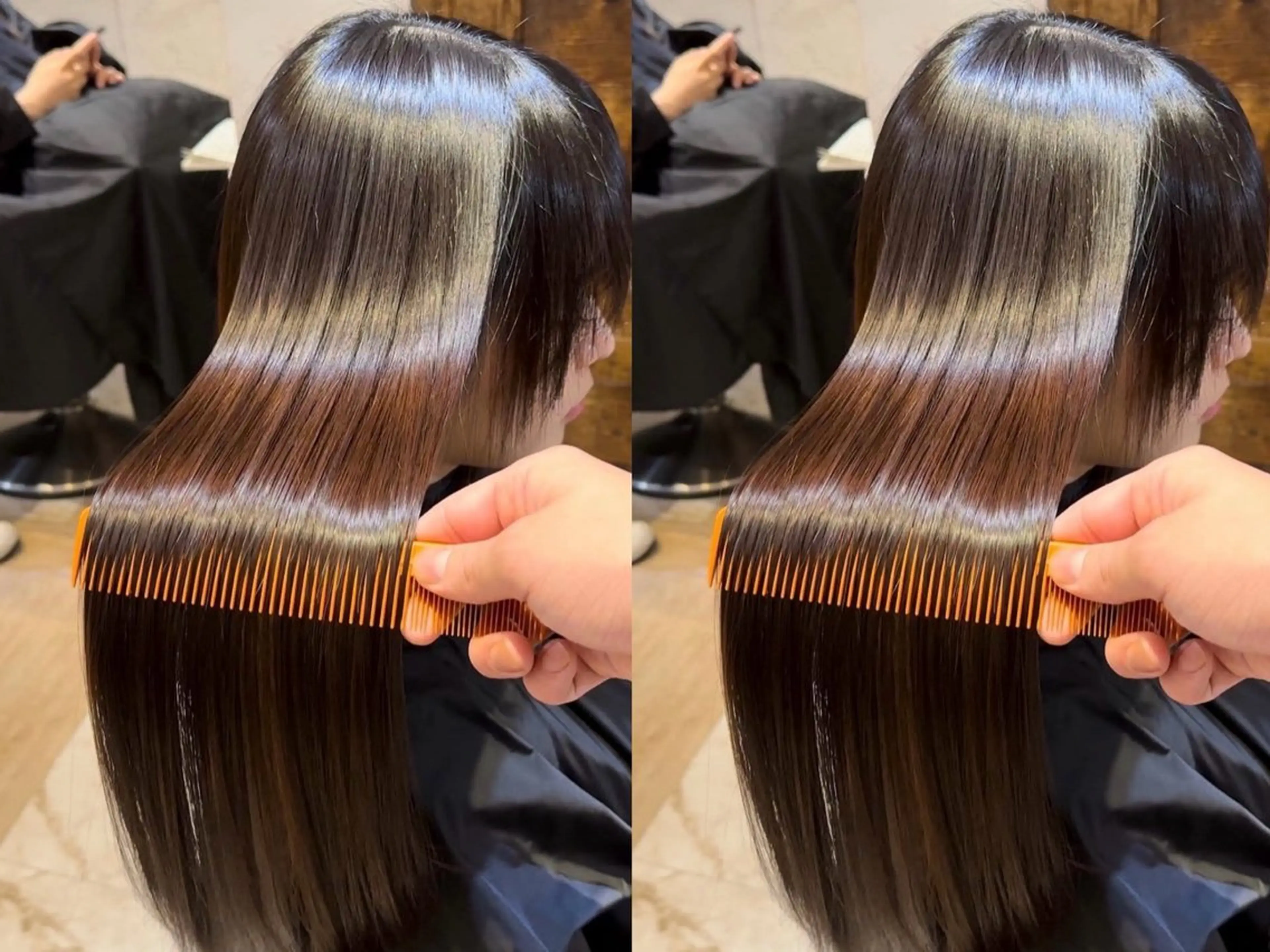 縮毛矯正 トリートメント 透明感カラー 韓国レイヤー/松沢のヘアスタイル