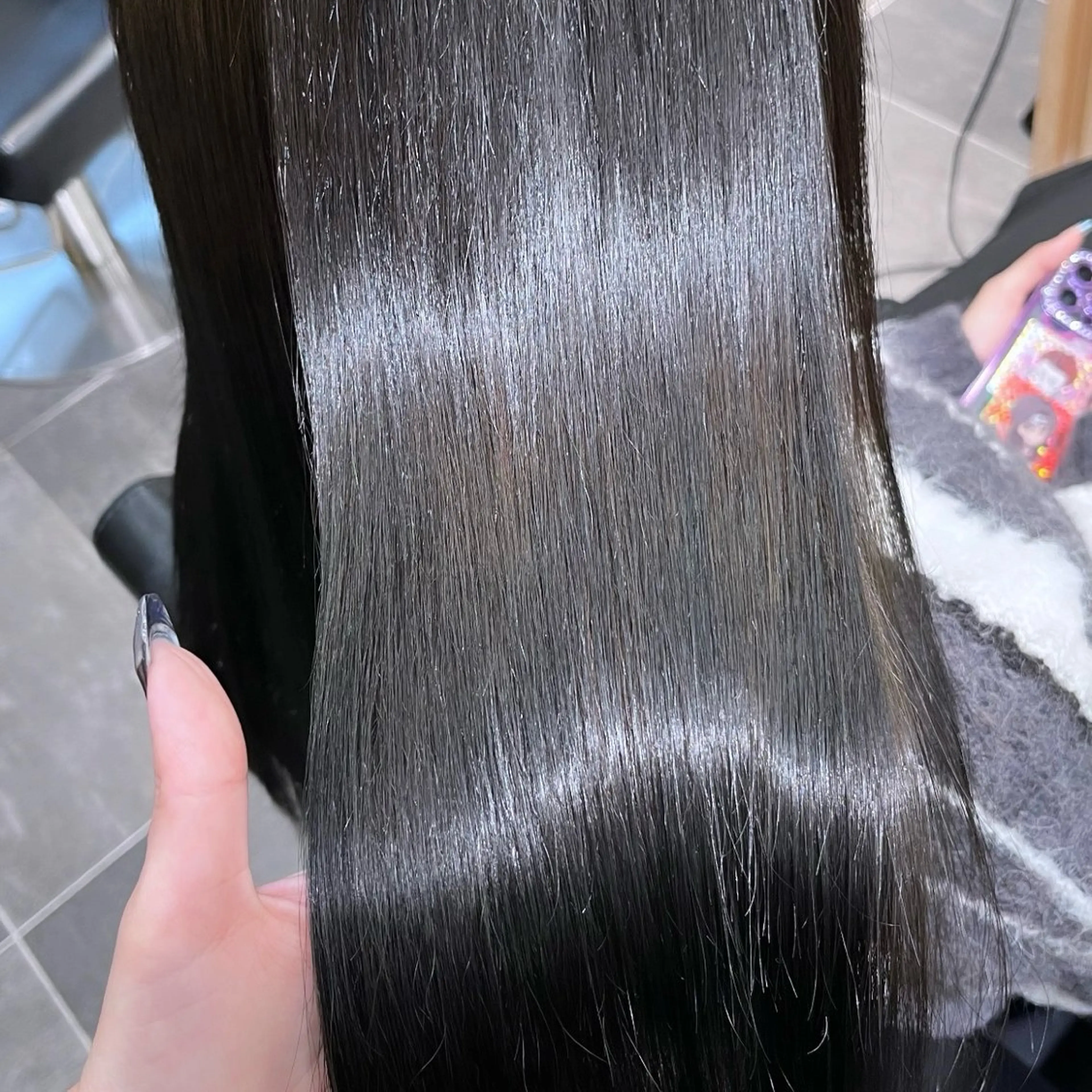 ☔️【平日限定お得クーポン💞】カット+クオライン縮毛矯正+ダメージレスイルミナカラー+2stepトリートメントの写真