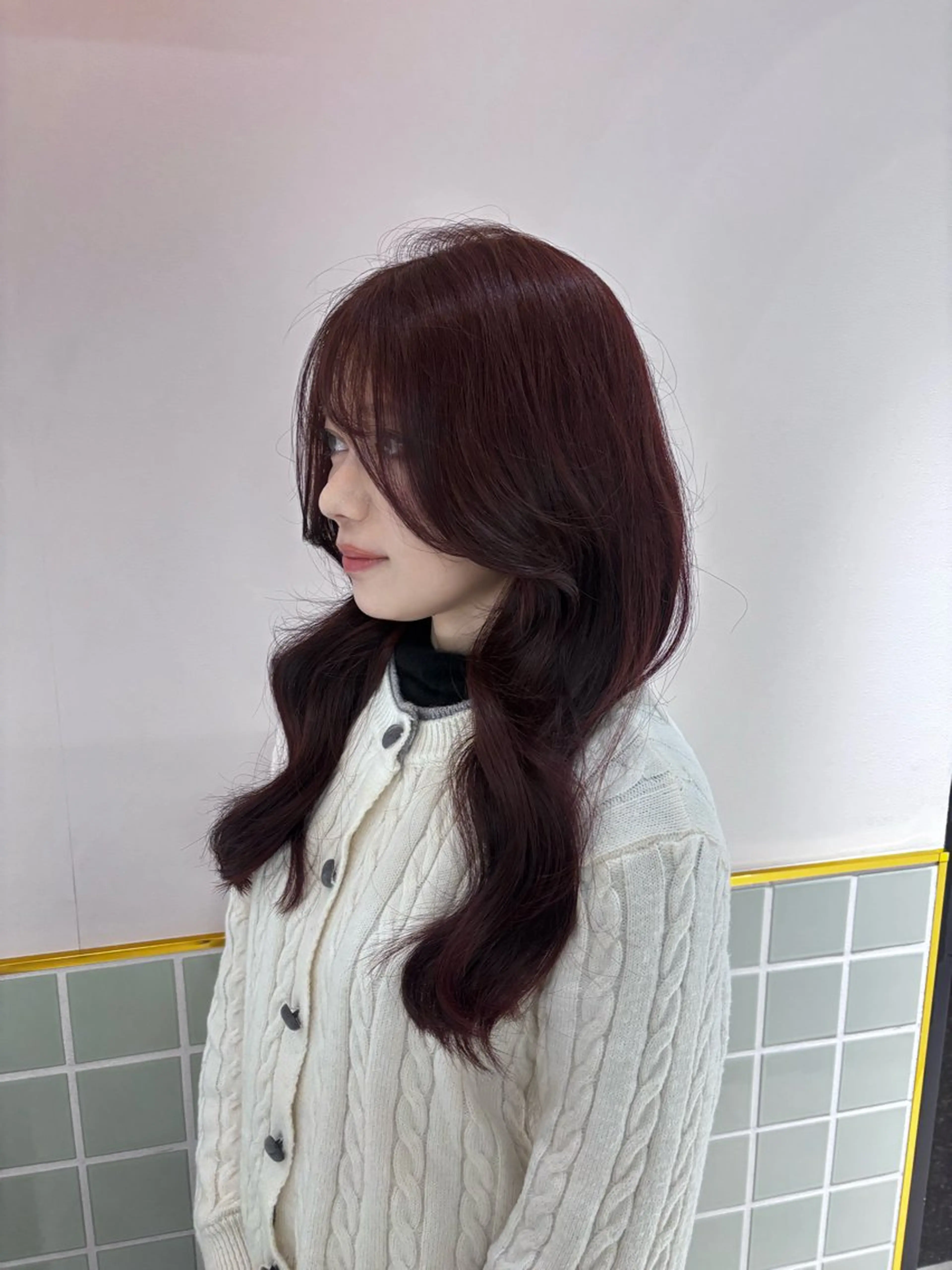 ミディアム カラー hachiyama rinaのヘアスタイル