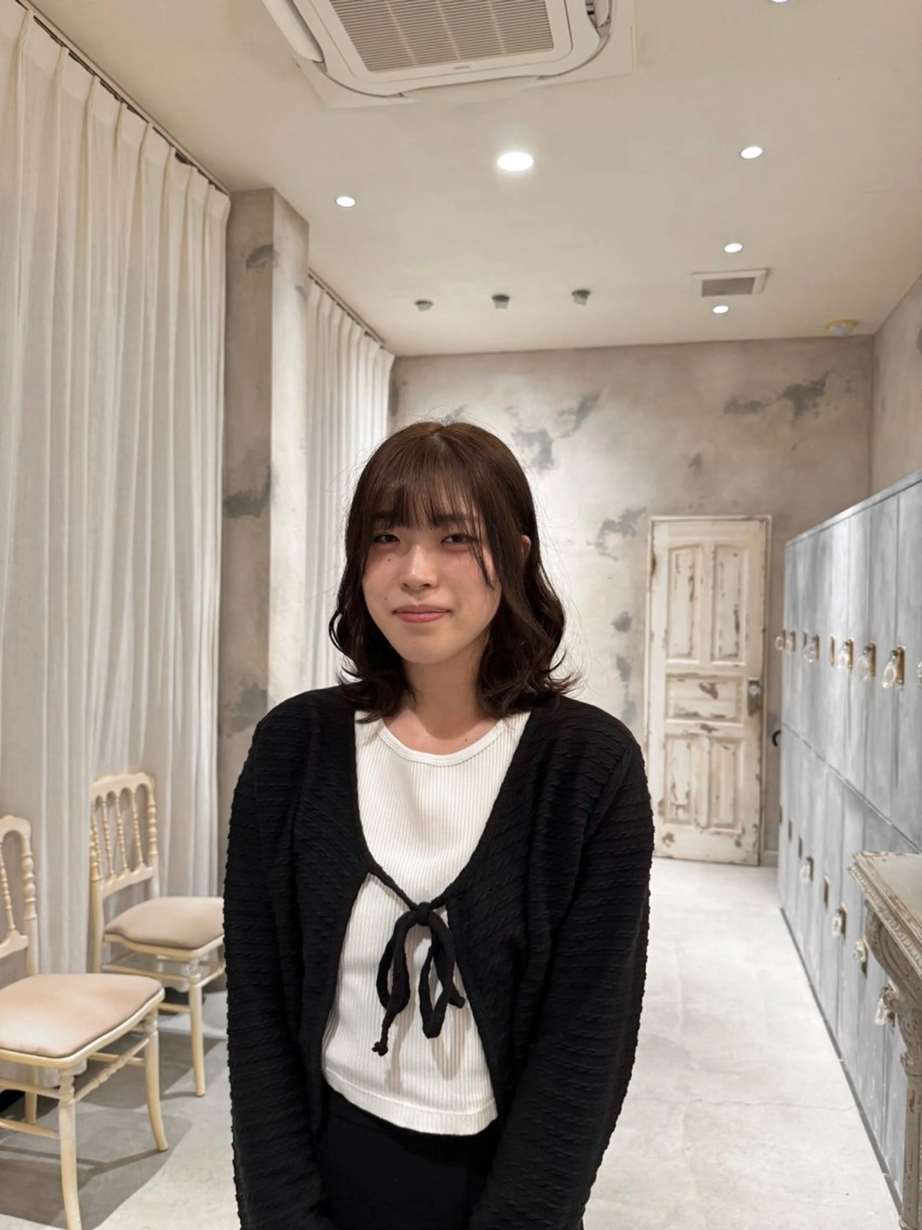 ミディアム なかやま れいかのヘアスタイル