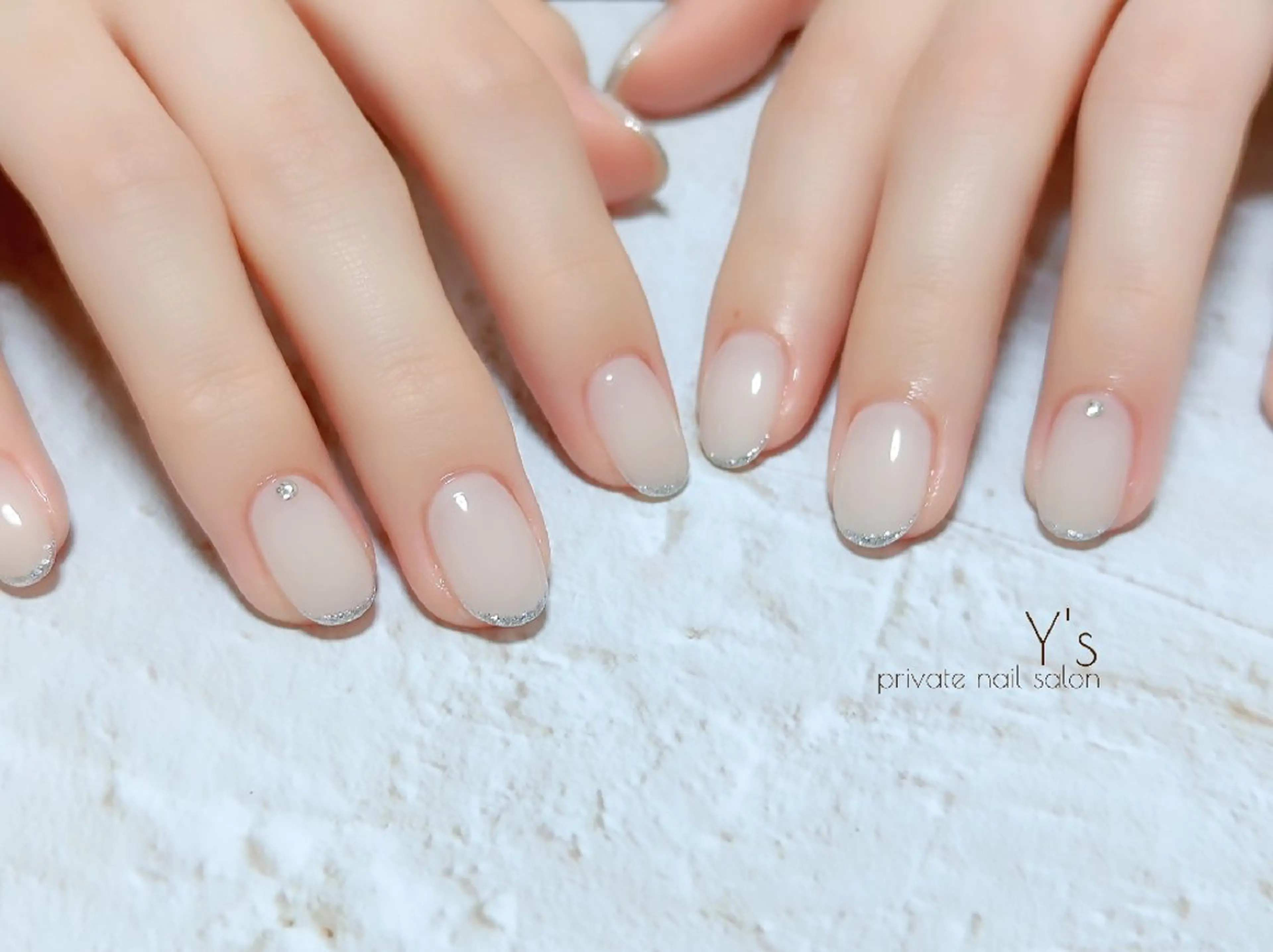 ネイル ラメ(グリッター) ストーンネイル ハンドネイル YUMI NAGAI  のネイルデザイン