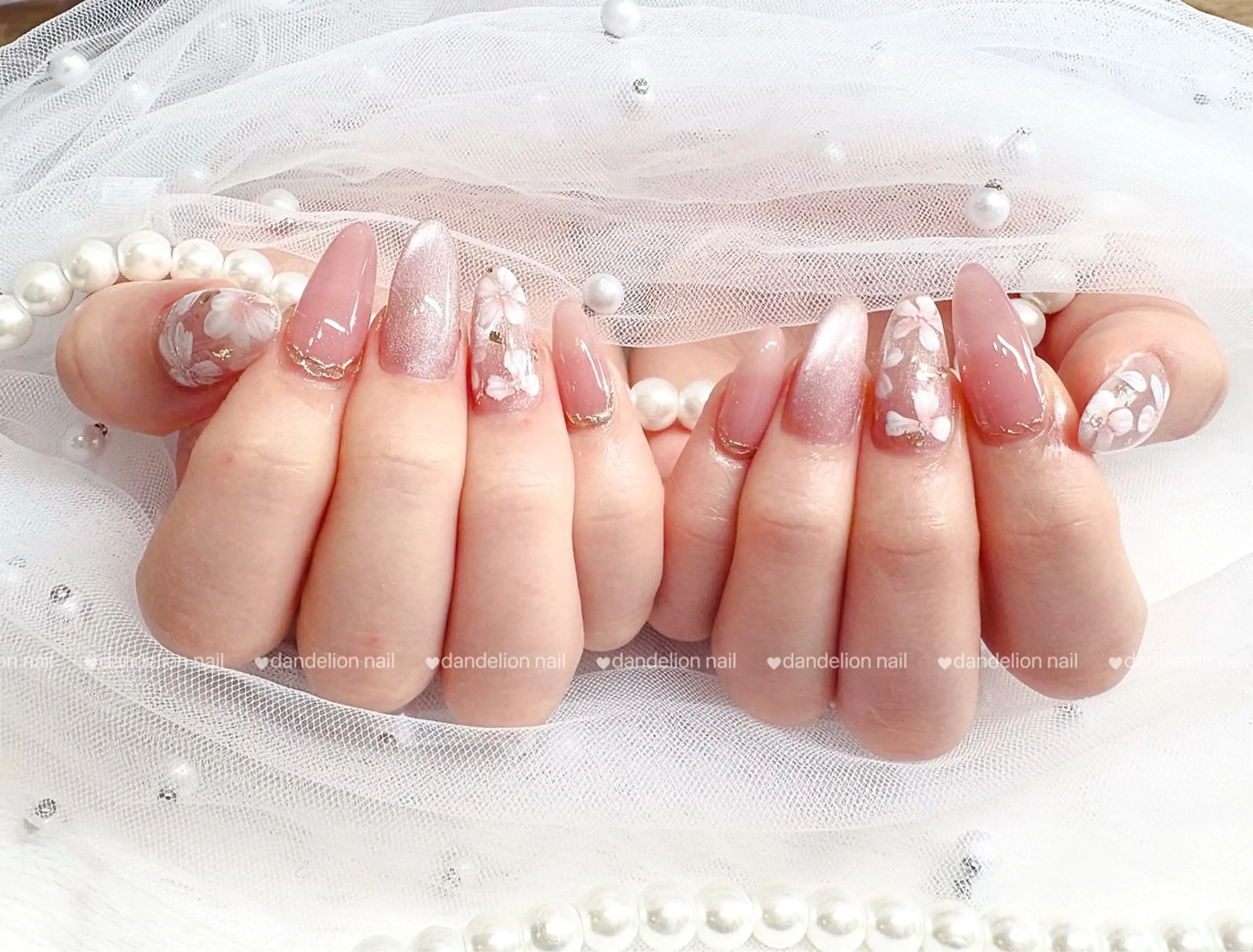 ネイル 持ち込み ワンホンネイル ハンドネイル dandelion nail北千住のネイルデザイン