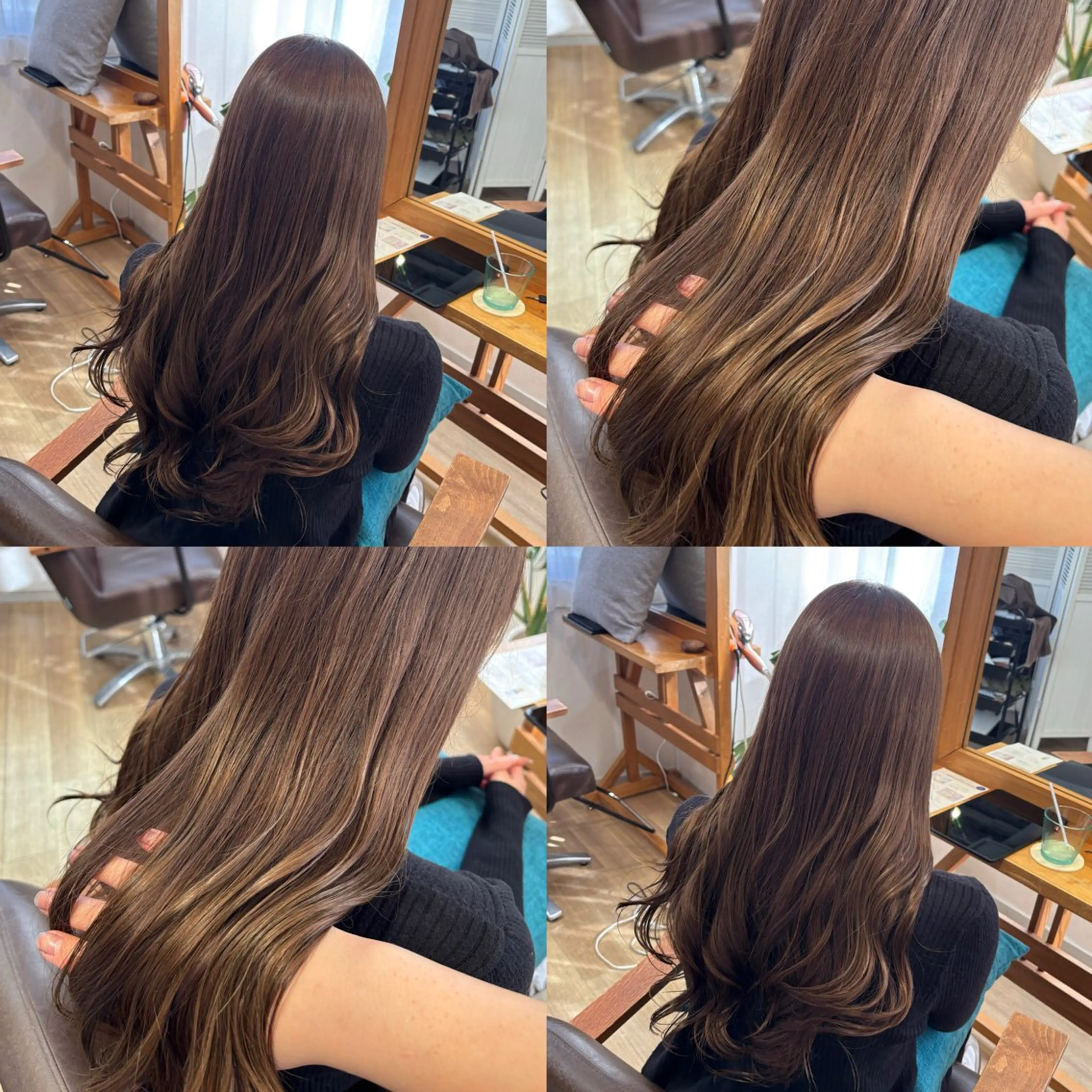ロング カラー ブリーチ ブリーチなしカラー ヘアカラー トリートメント RINNO🌷艶髪/ 透明感&艶カラーのヘアスタイル