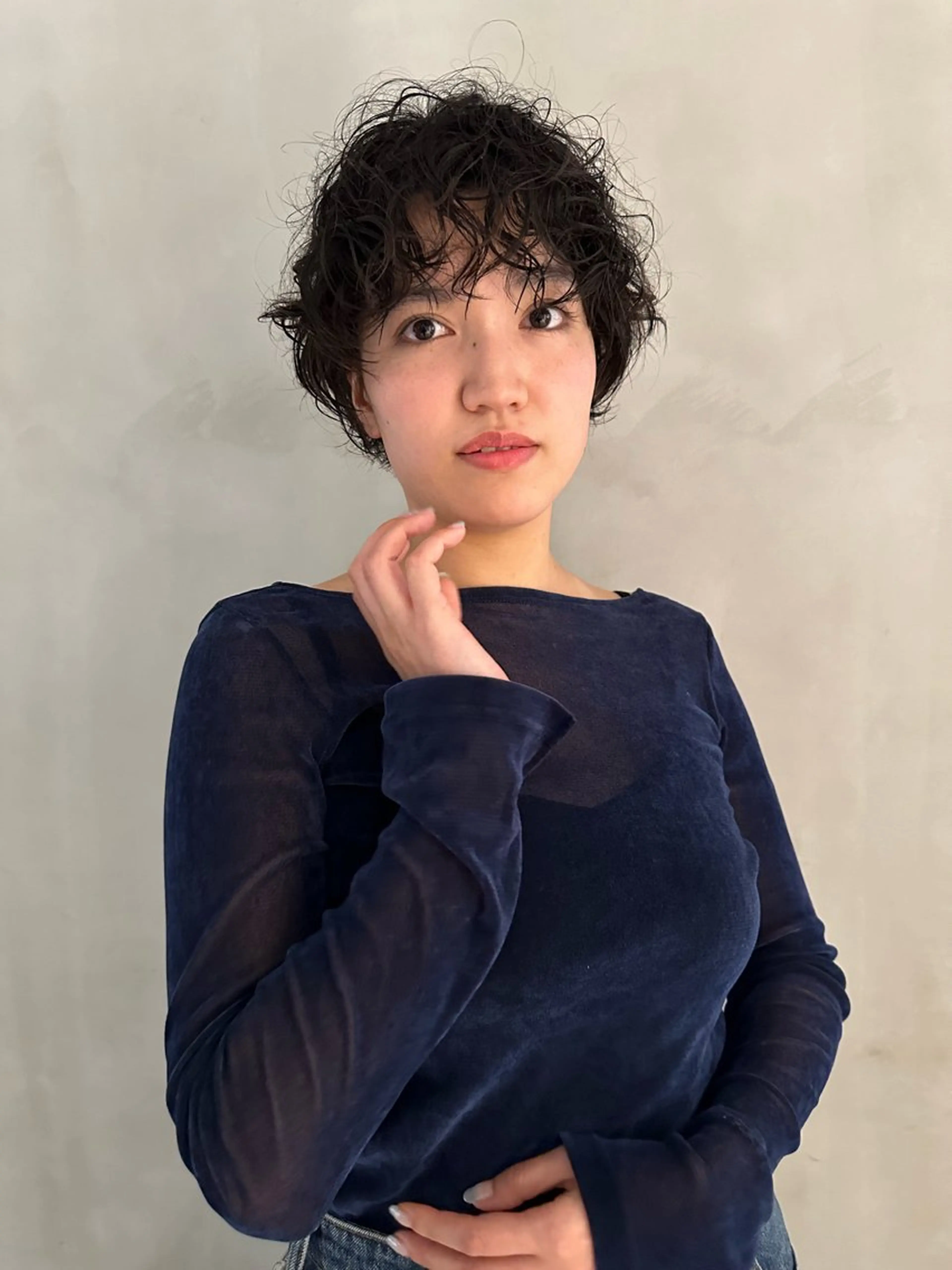 ショート パーマ 瓜谷 亮磨のヘアスタイル