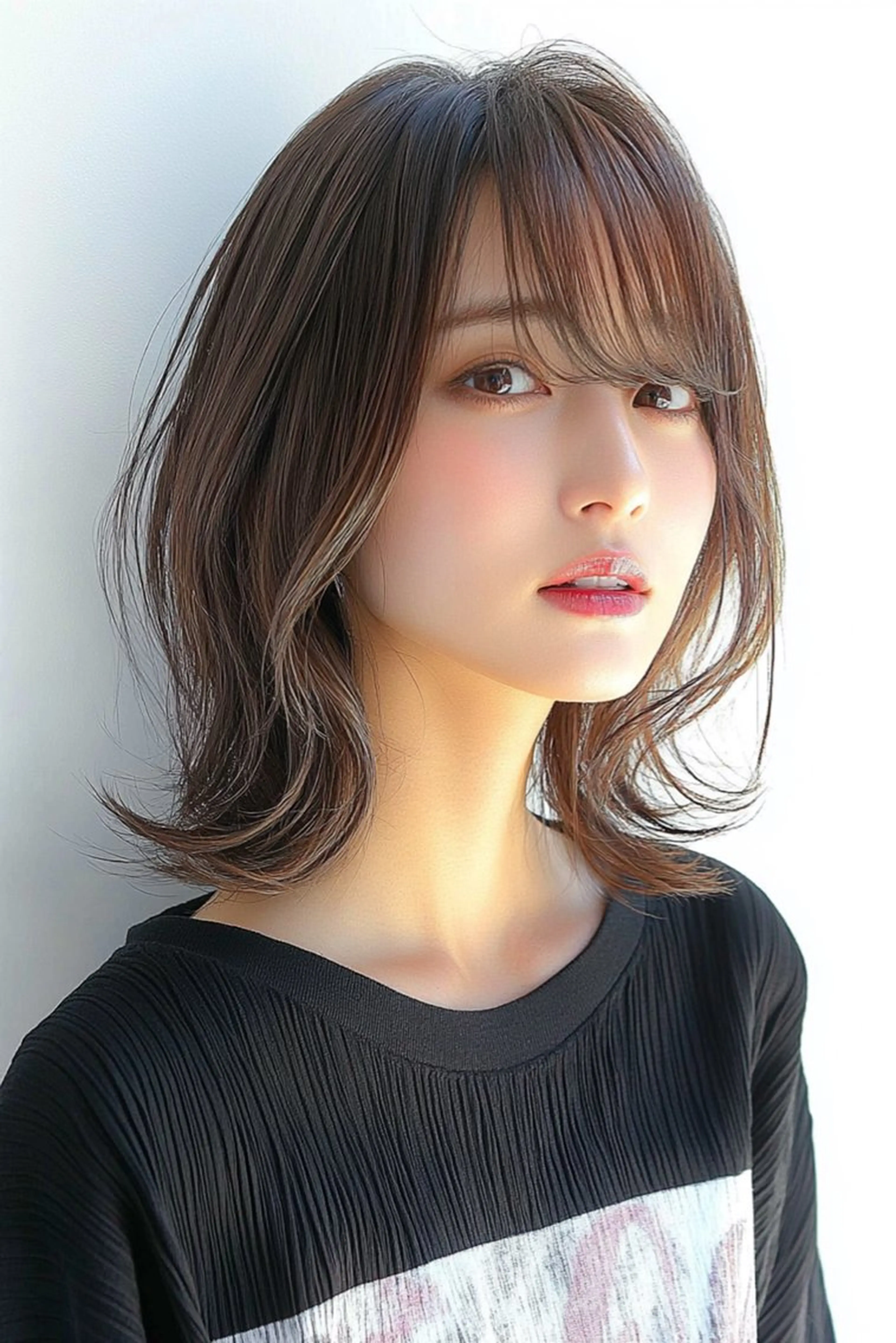 ミディアム カラー アッシュ ラベンダーカラー ラベンダーアッシュ カット ヘアカラー トリートメント oluolu hairのヘアスタイル