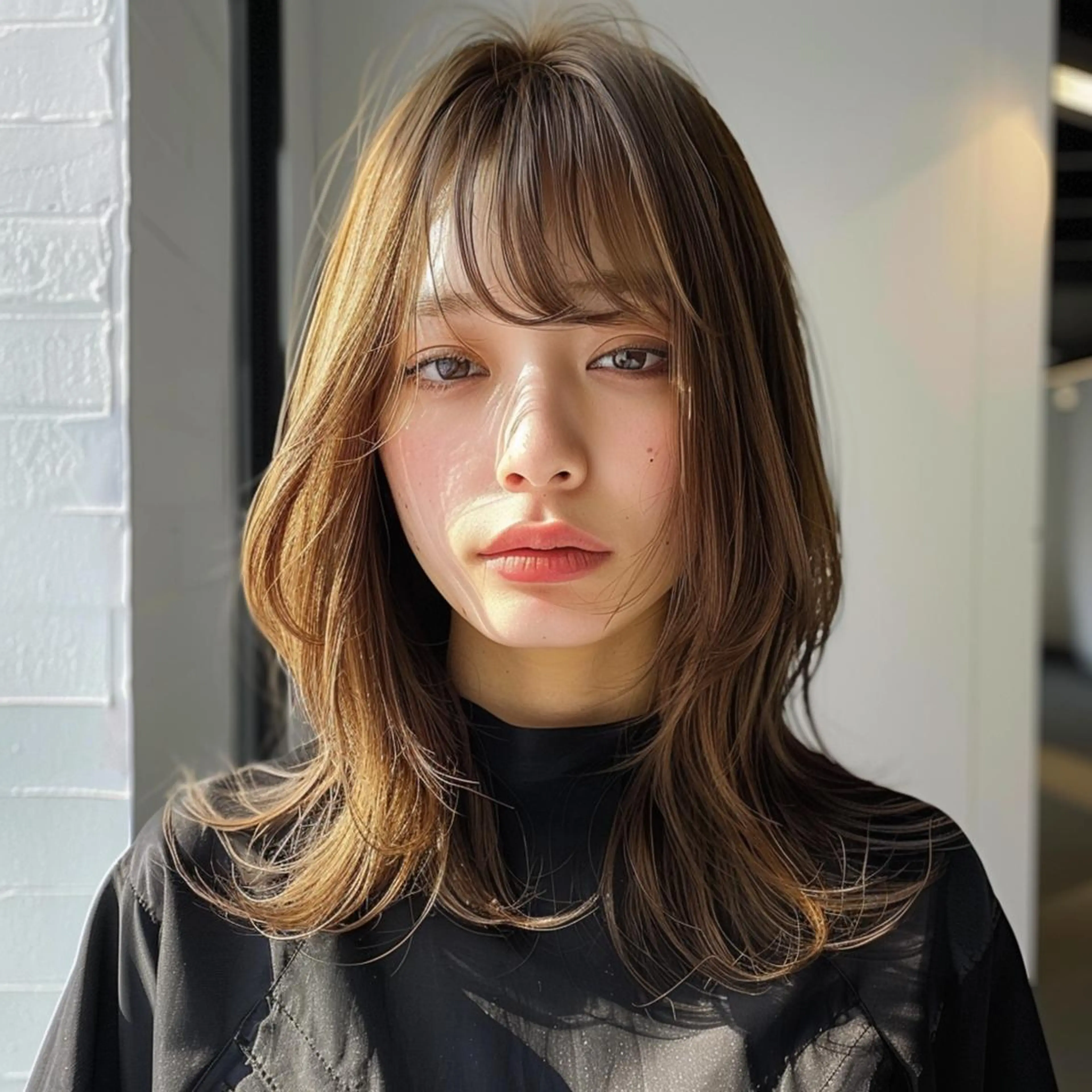 セミロング カラー ボブ 髪質改善 縮毛矯正 酸性ストレート レヴ　草加駅3分🌻 ✂️早朝深夜営業🌱のヘアスタイル