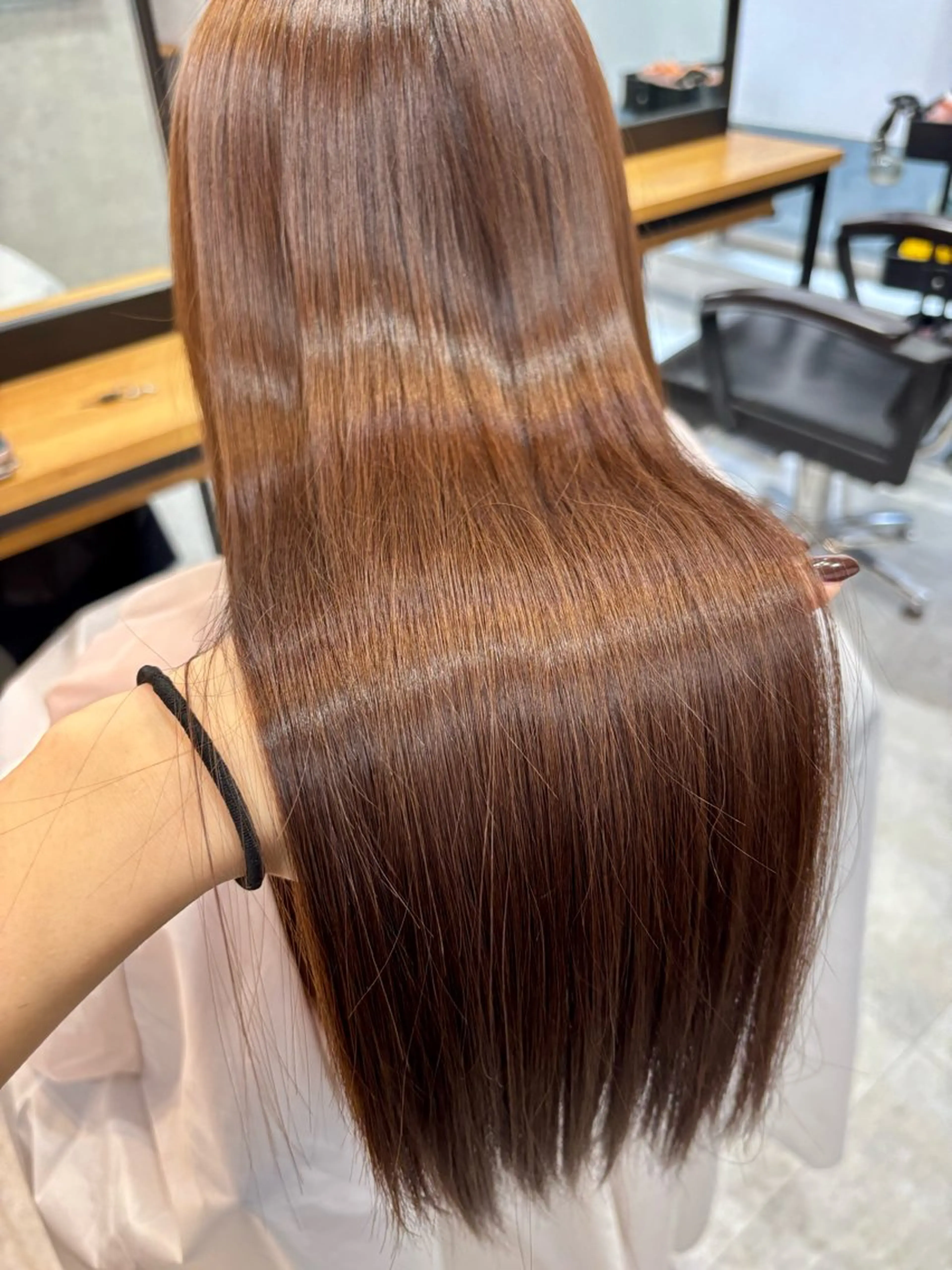 ロング カラー ブラウンカラー トリートメント 松井那津子 /ハイライトブリーチのヘアスタイル