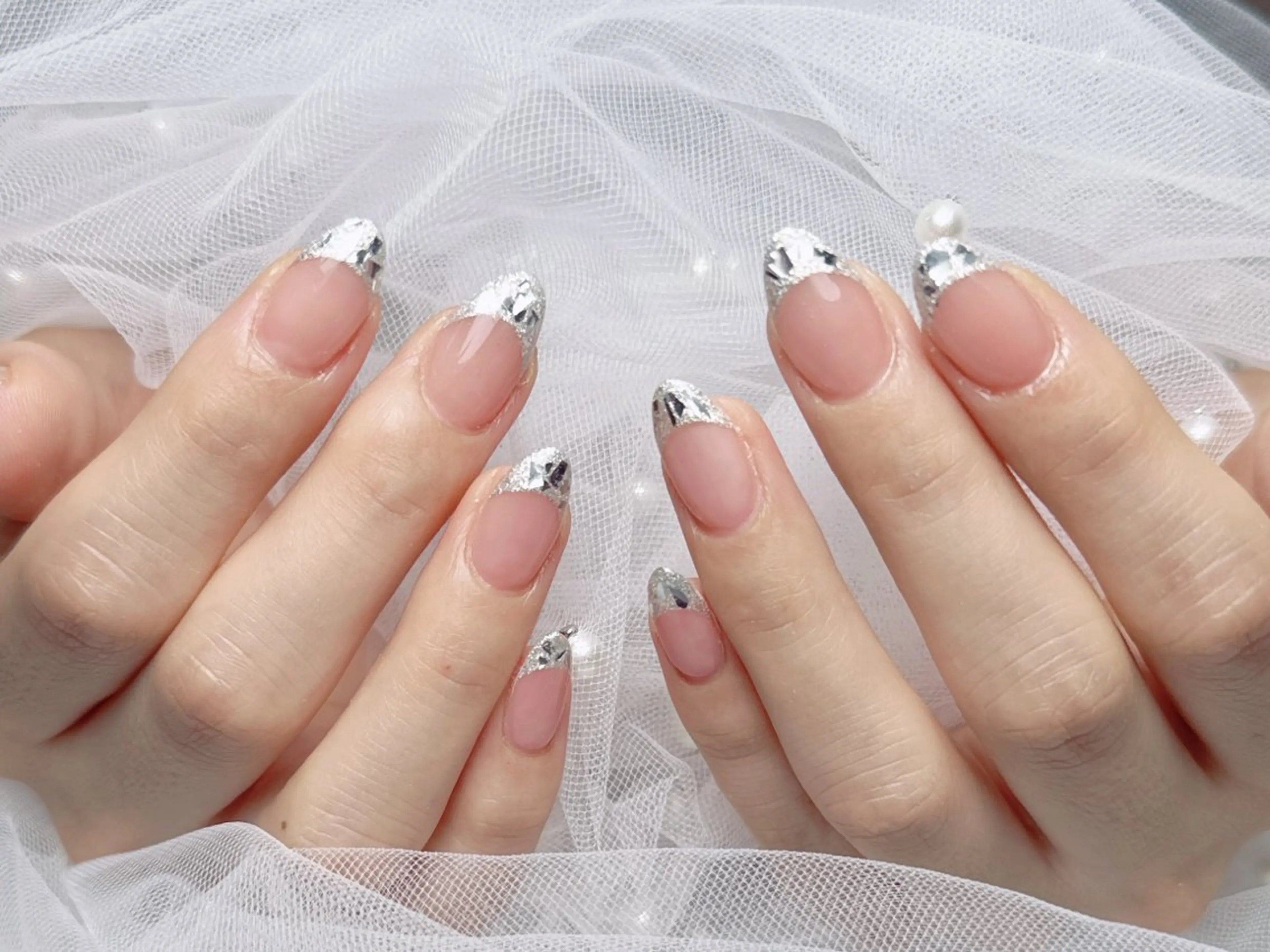 ネイル フレンチネイル ジェルネイル ハート 韓国ネイル マグネットネイル ハンドネイル ネイルサロン lotusのネイルデザイン