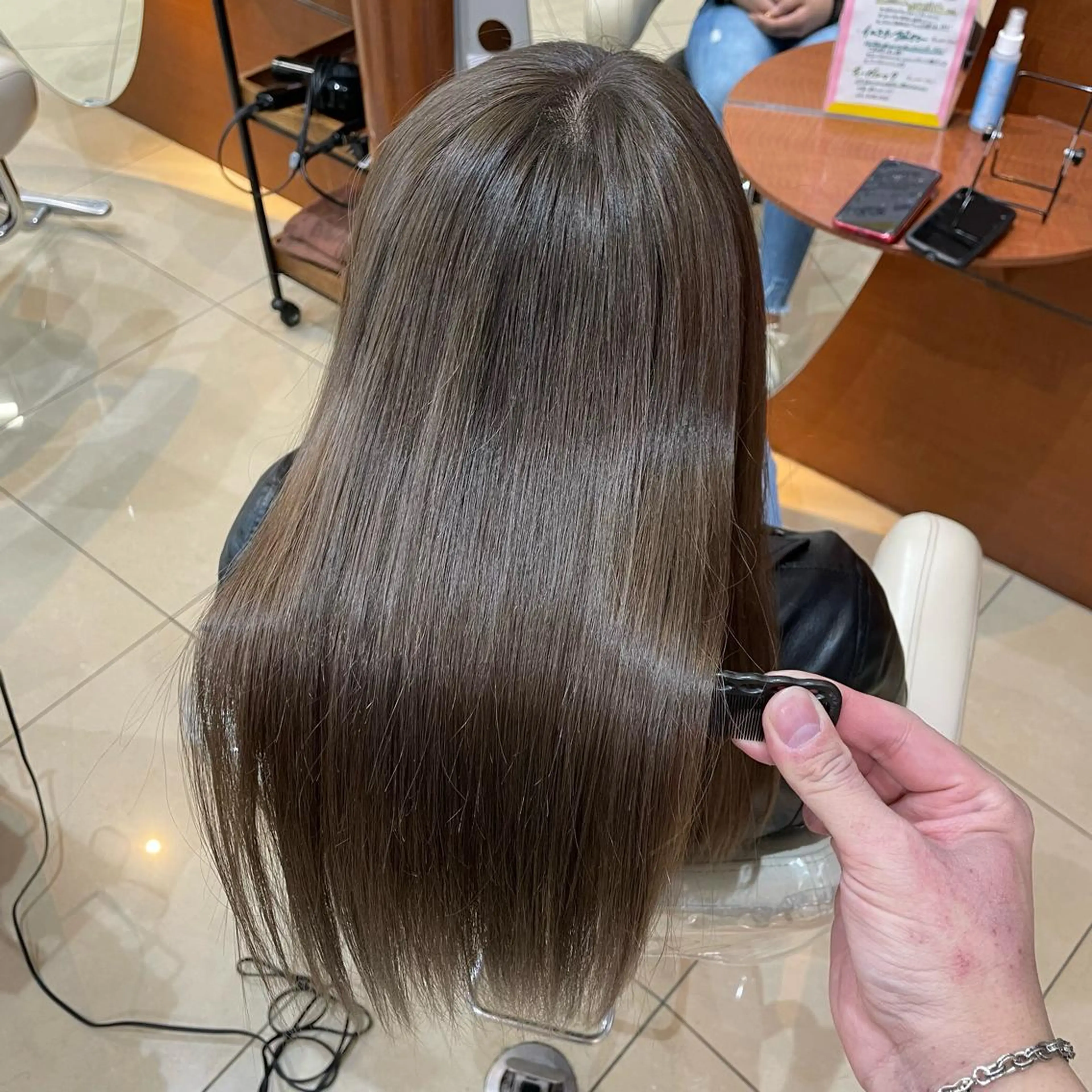 ロング カラー パーマ トリートメント 縮毛矯正/髪質改善 /韓国風　山川春輝のヘアスタイル