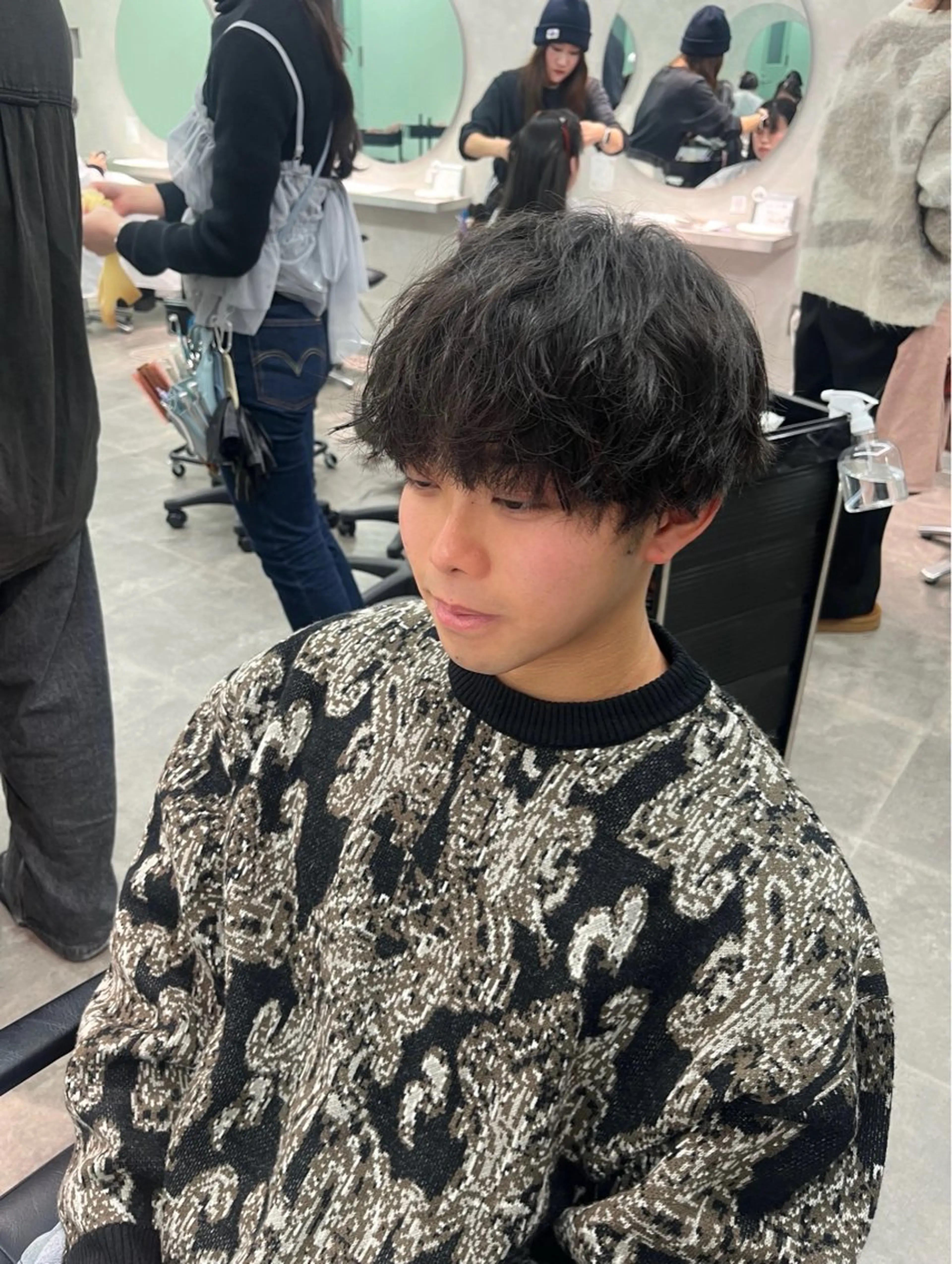 ミディアム パーマ メンズ 韓国ヘア🇰🇷🎀 山本うららのヘアスタイル