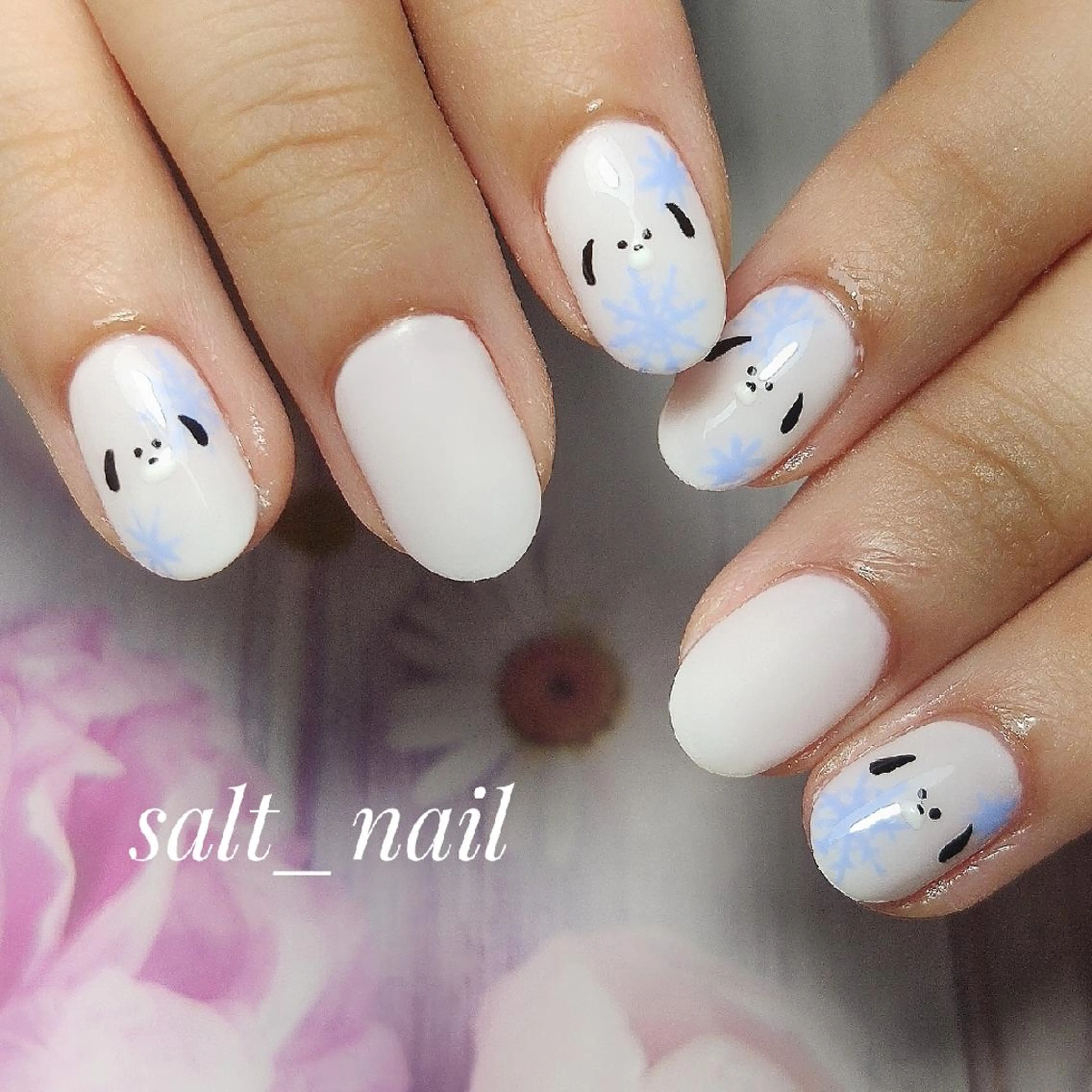 ネイル アートネイル マットネイル 個人サロン saltnailのネイルデザイン
