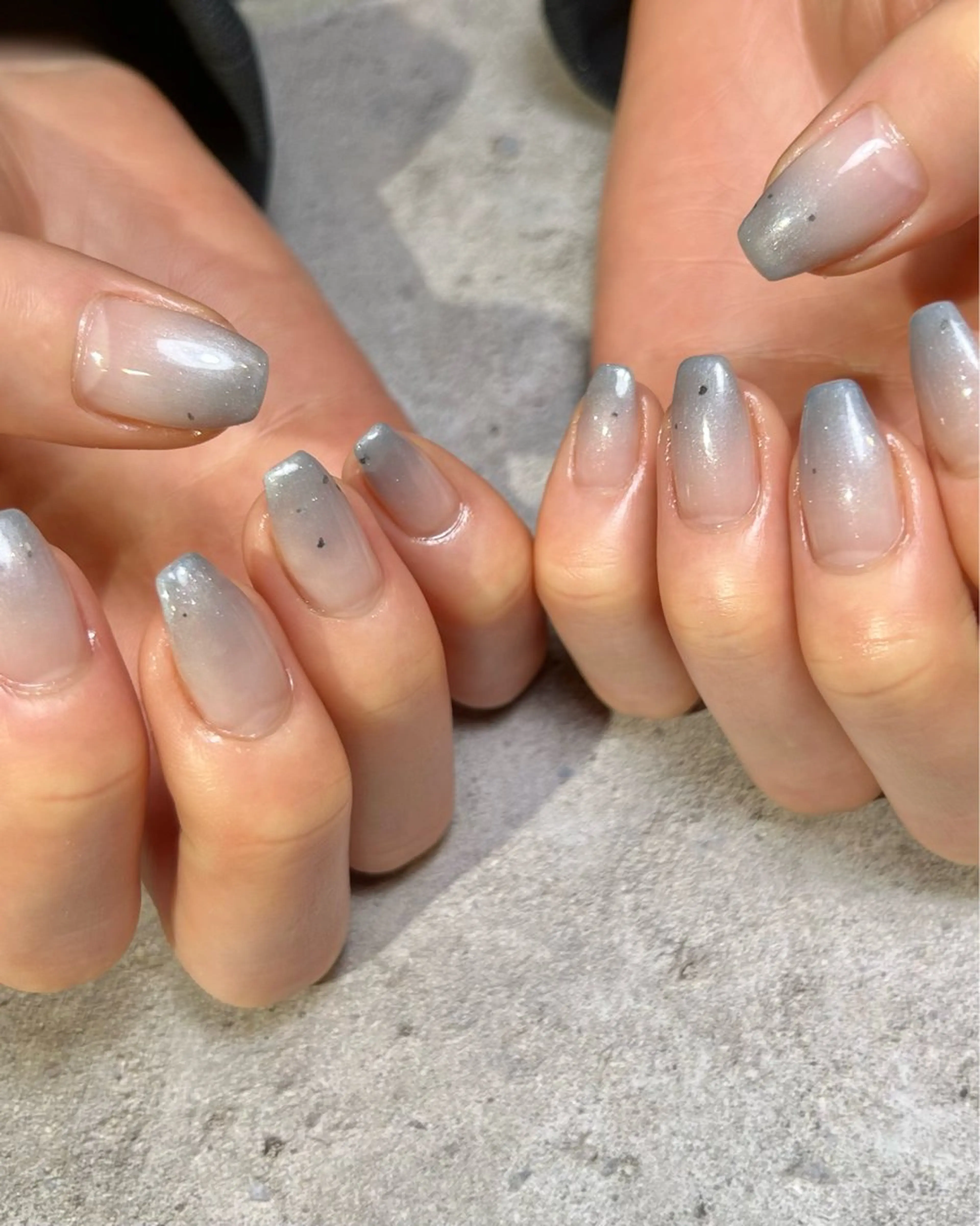 ネイル ブルー グラデーション ハンドネイル Reflection marikoのネイルデザイン