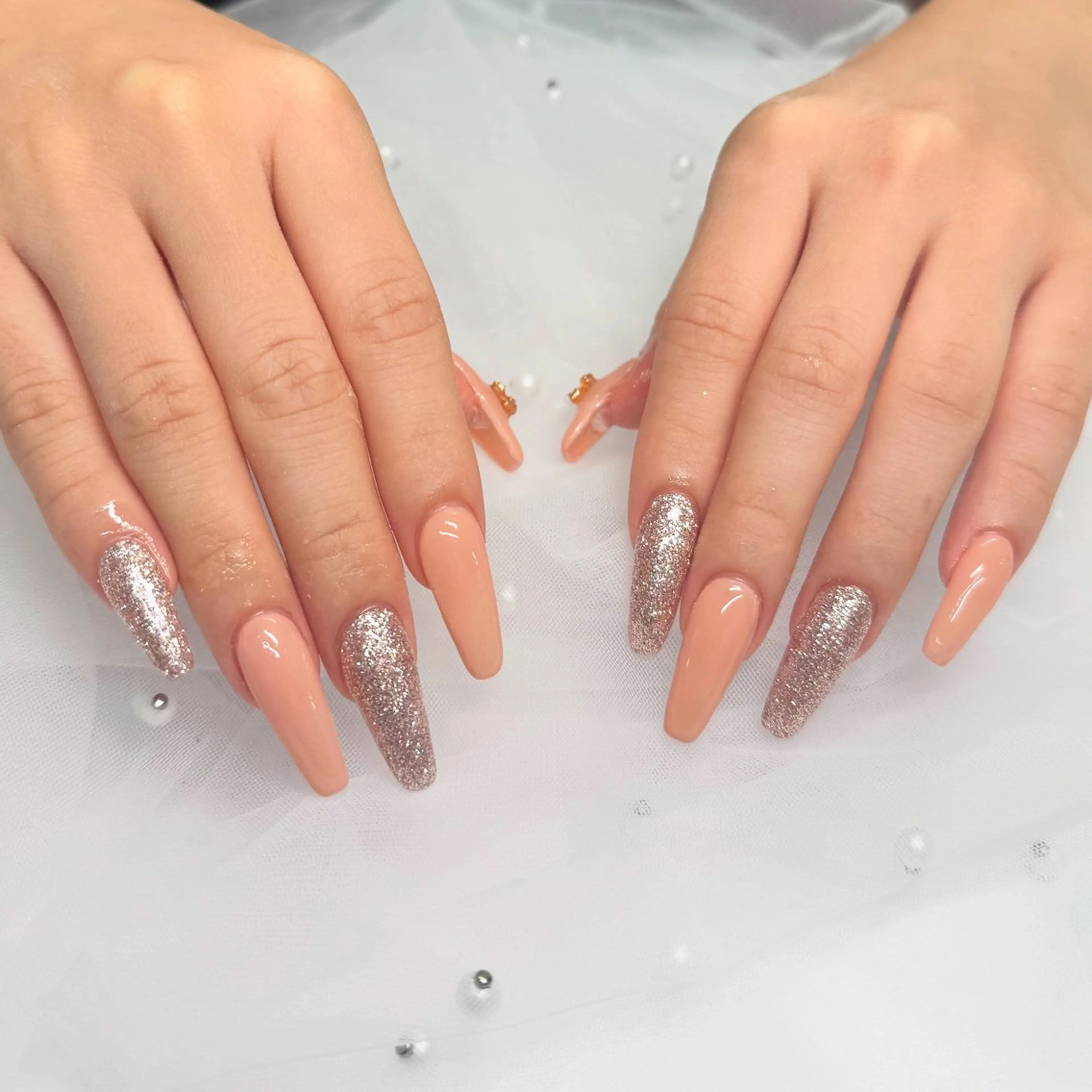 ネイル 長さ出し フラッシュネイル ハンドネイル 🫧Rio🫧ネイル /渋谷🫧ワンホンのネイルデザイン