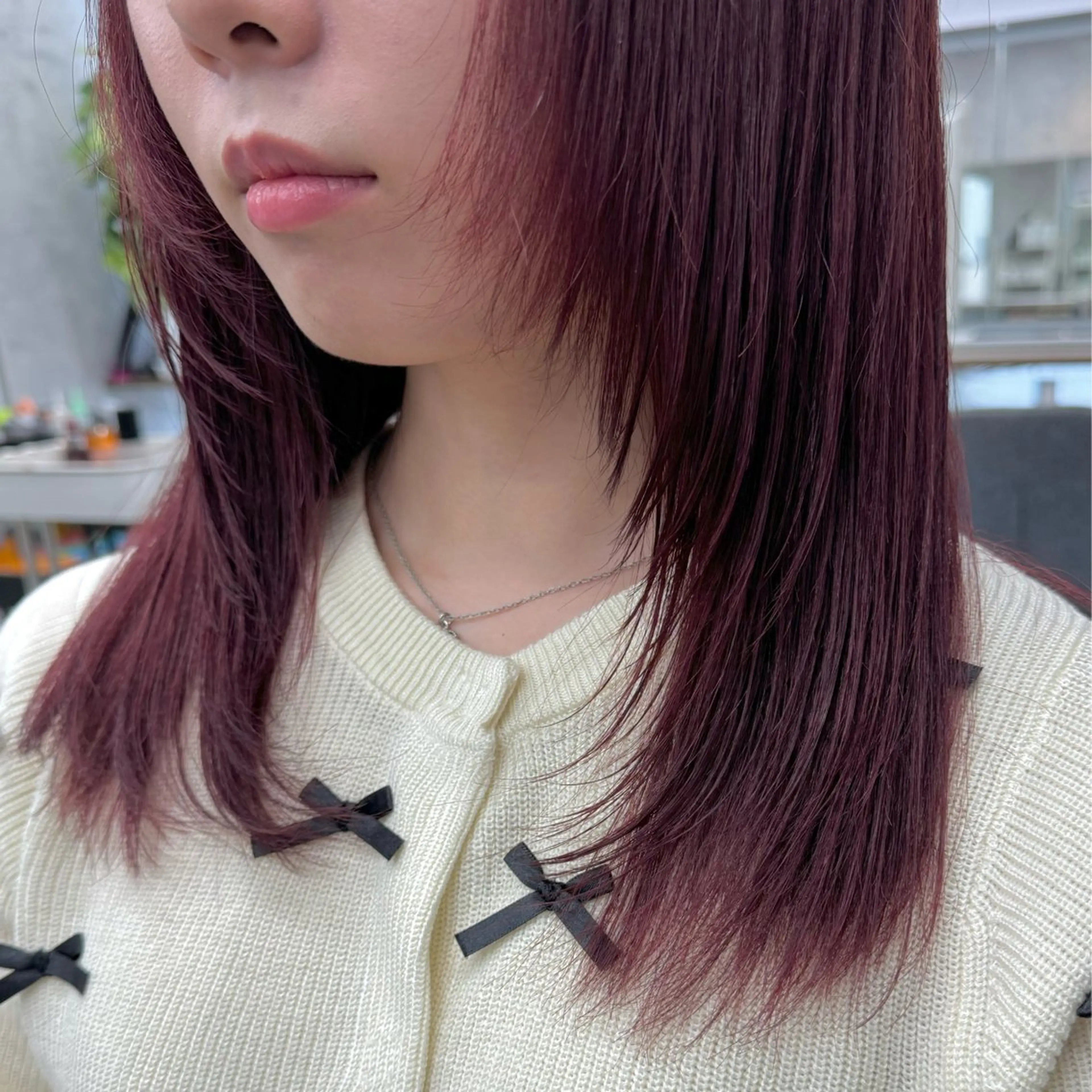 セミロング カラー カット ヘアカラー JUNSHIN🦋 ヘアセット／カラーのヘアスタイル