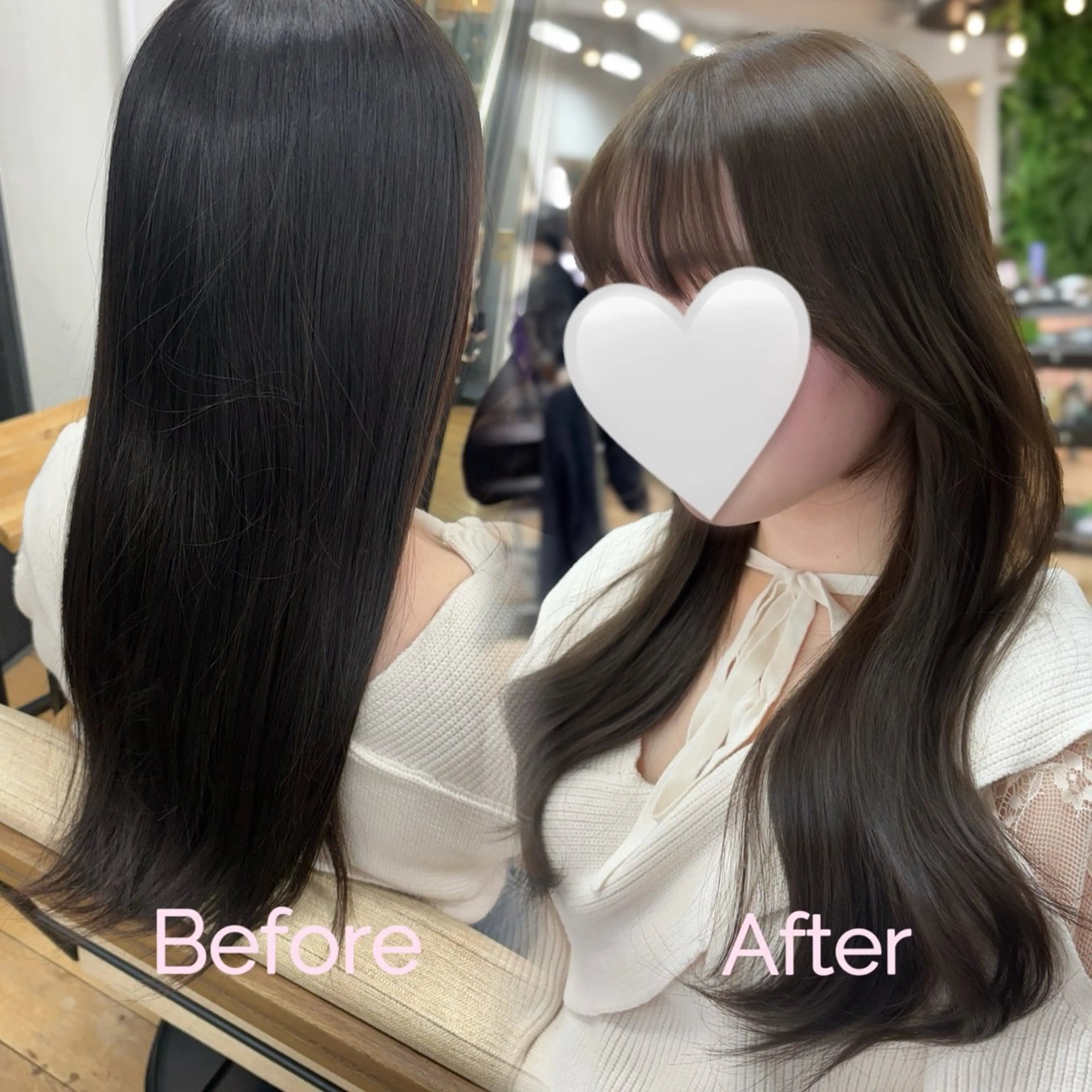 ロング カット ヘアカラー 🤍韓国ヘア/ 楓🤍のヘアスタイル