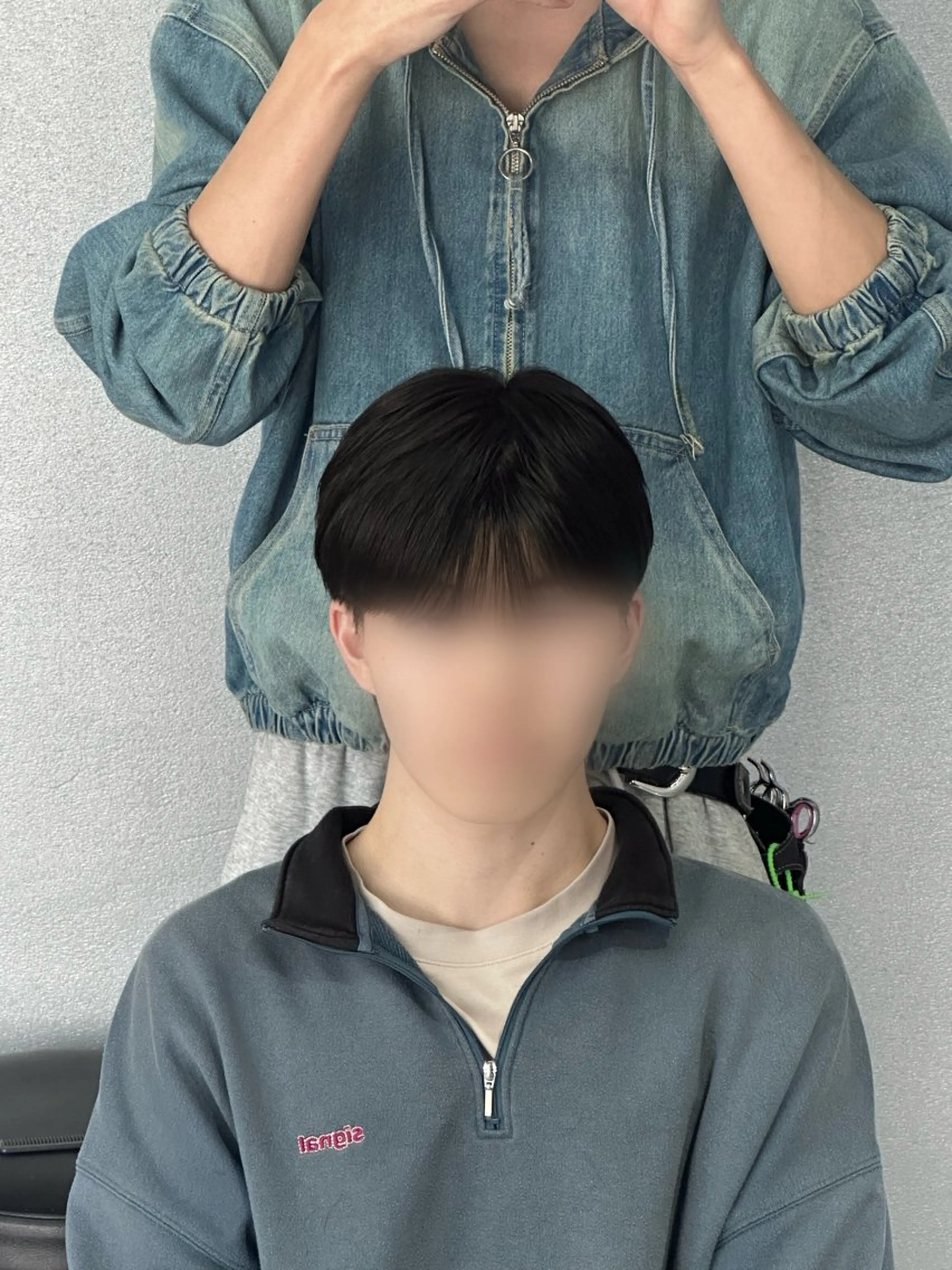 メンズ ダウンパーマ メンズ韓国風 メンズパーマ カット 梅田/パーマ/ 韓国メンズヘア/ハタのヘアスタイル