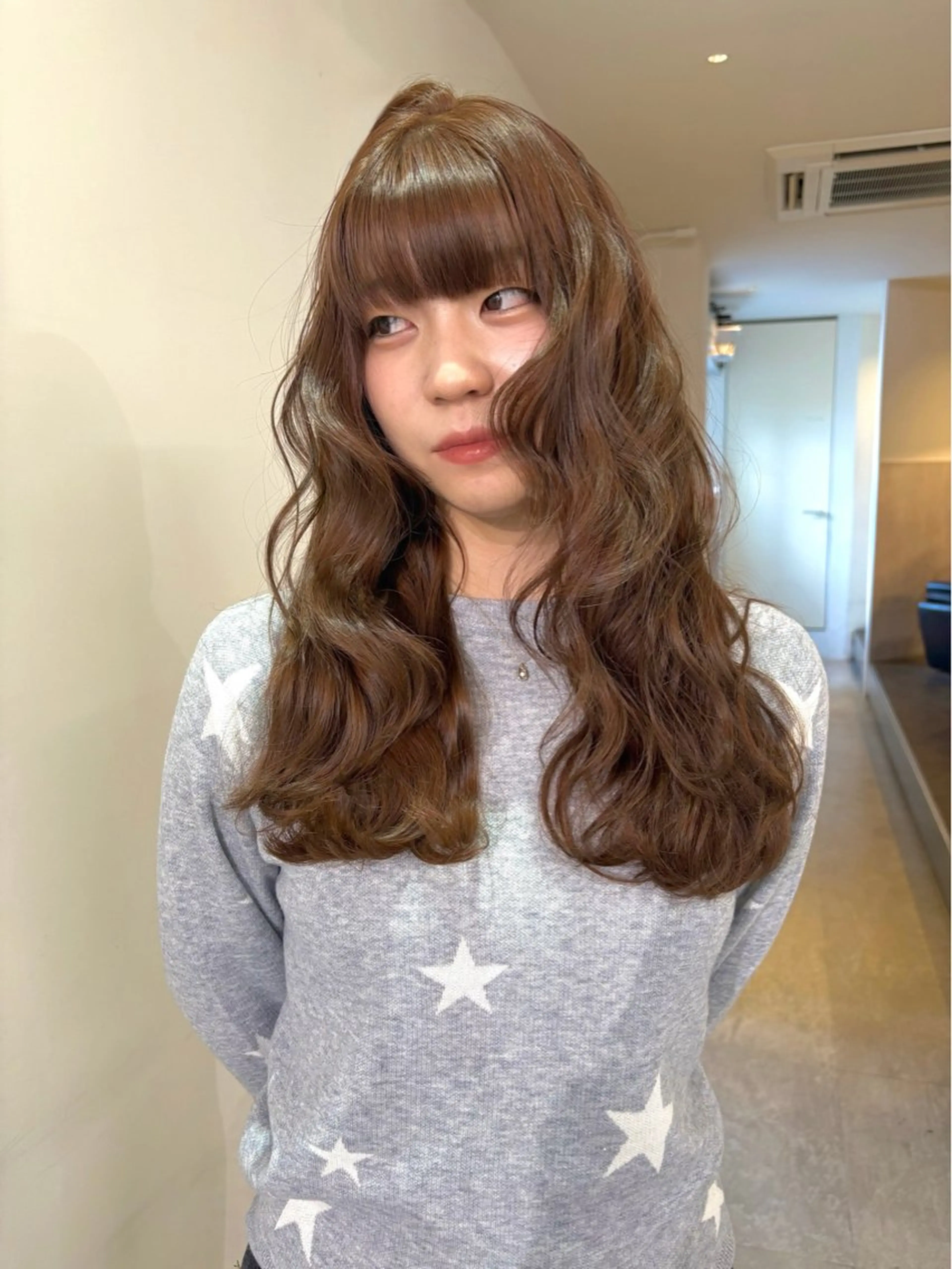 ロング カラー ヘアカラー Yuna/ブリーチ なしベージュのヘアスタイル