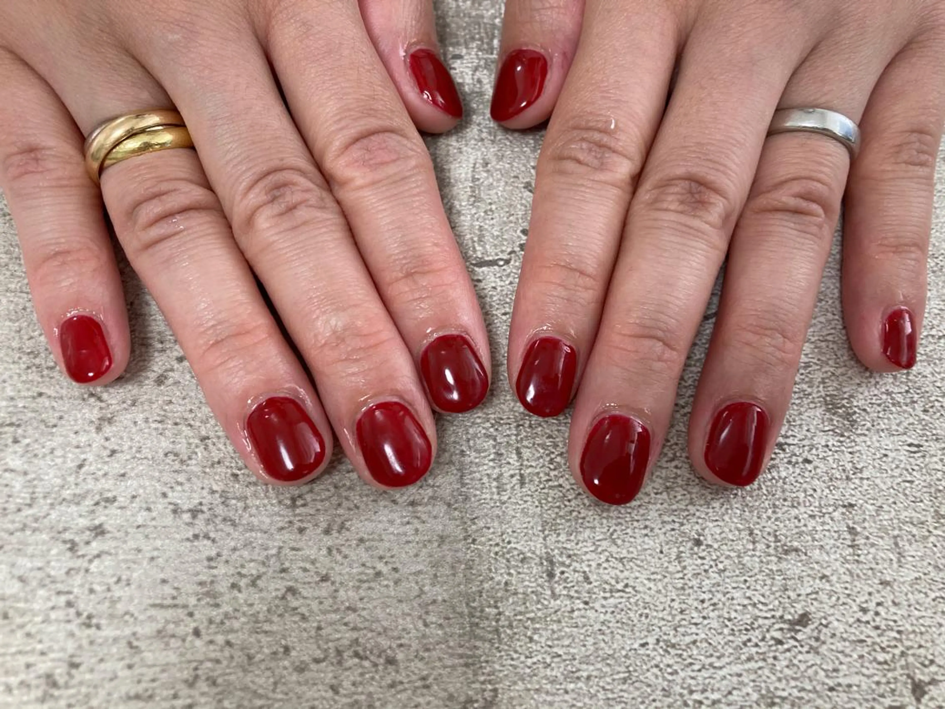 ネイル ボルドー ワンカラーネイル ハンドネイル Mogu nail 二子玉川のネイルデザイン