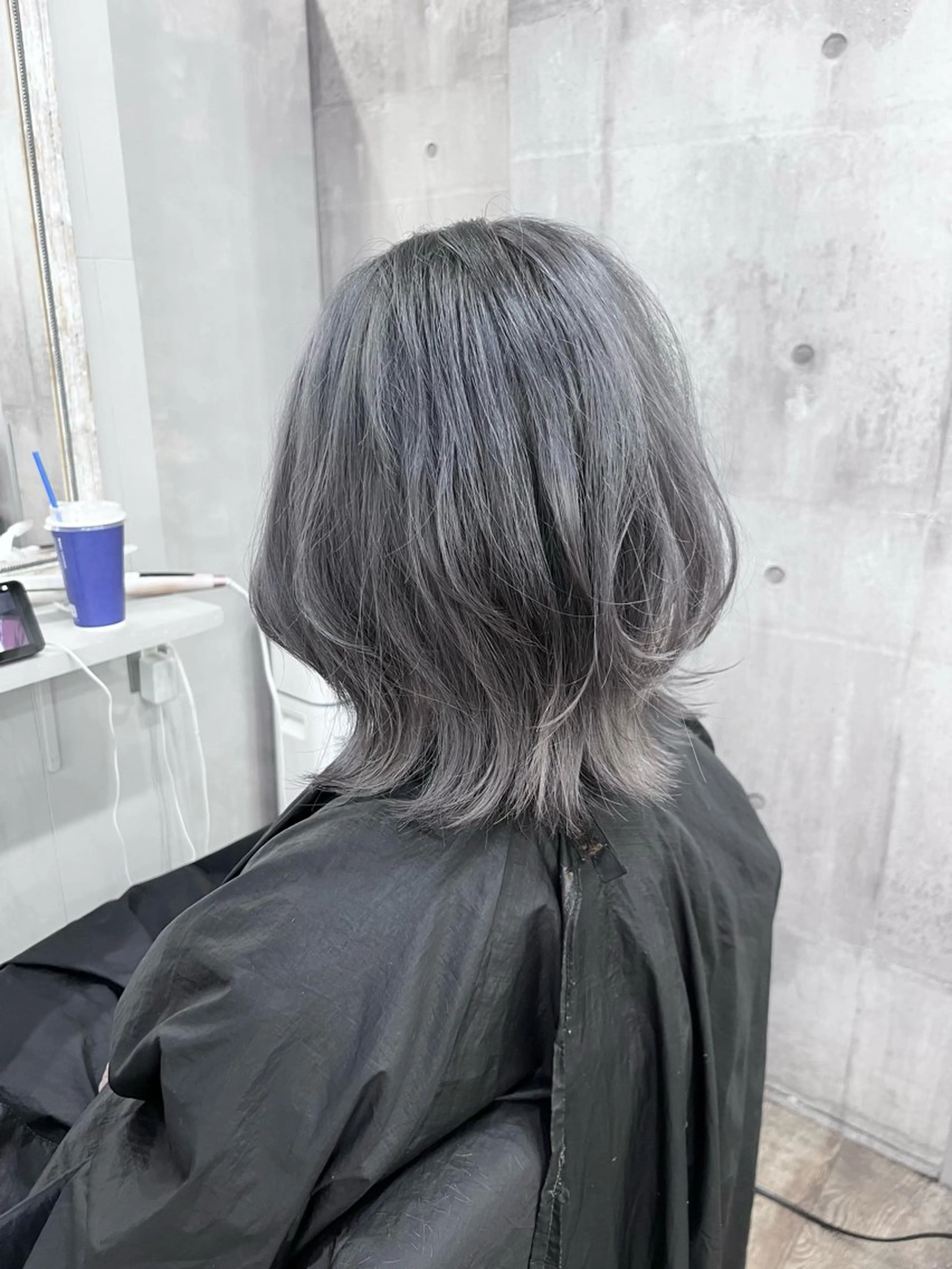 ショート ボブ ハイライト レイヤーカット ショートヘア サニーサイド大名 ダブルカラー髪質改善のヘアスタイル