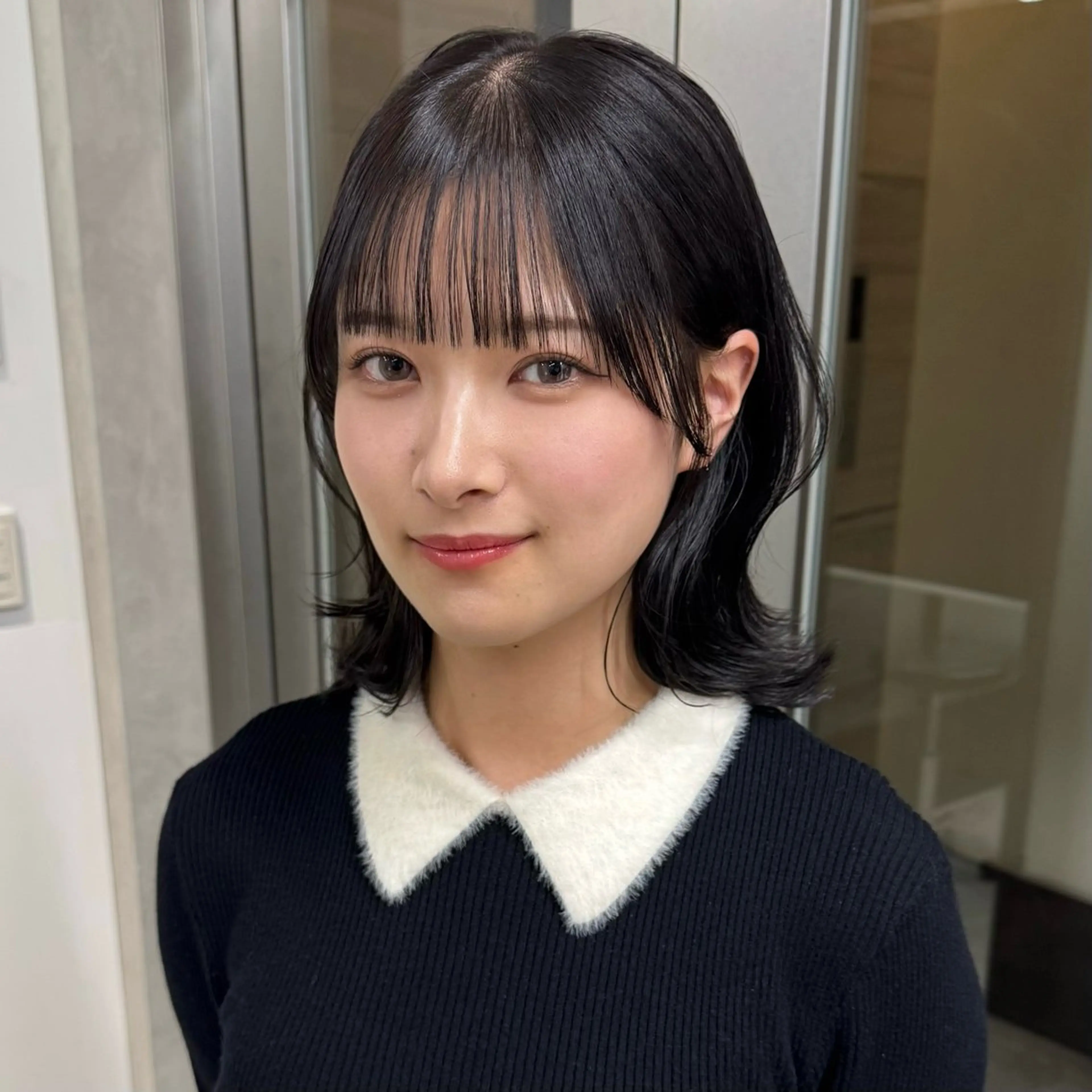 ミディアム ボブレイヤー ボブ レイヤーカット 似合わせカット レイヤーカット/ボブ 韓国ヘア🪄REN.のヘアスタイル