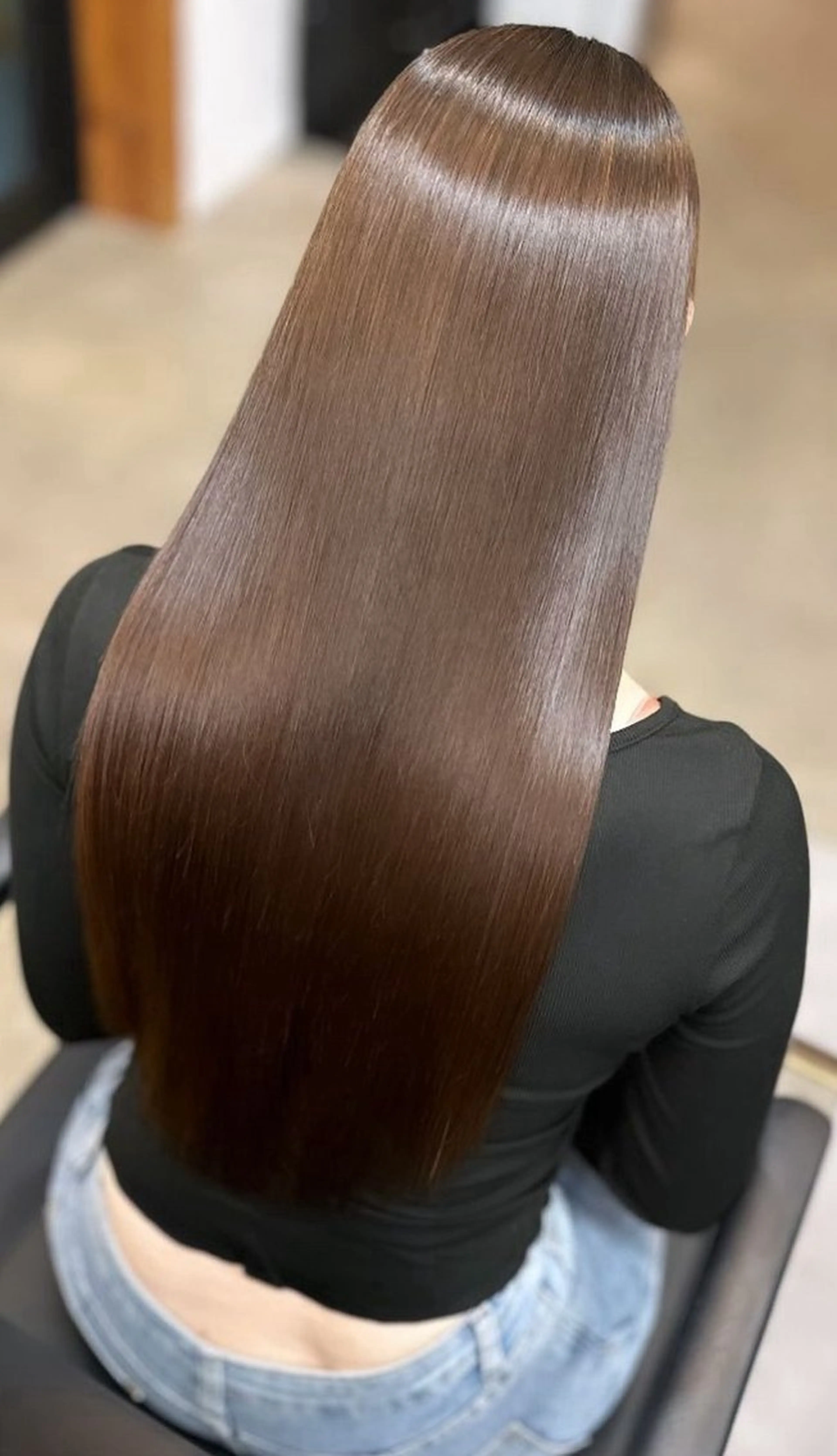 ロング カット 縮毛矯正 トリートメント 山崎 義弘のヘアスタイル