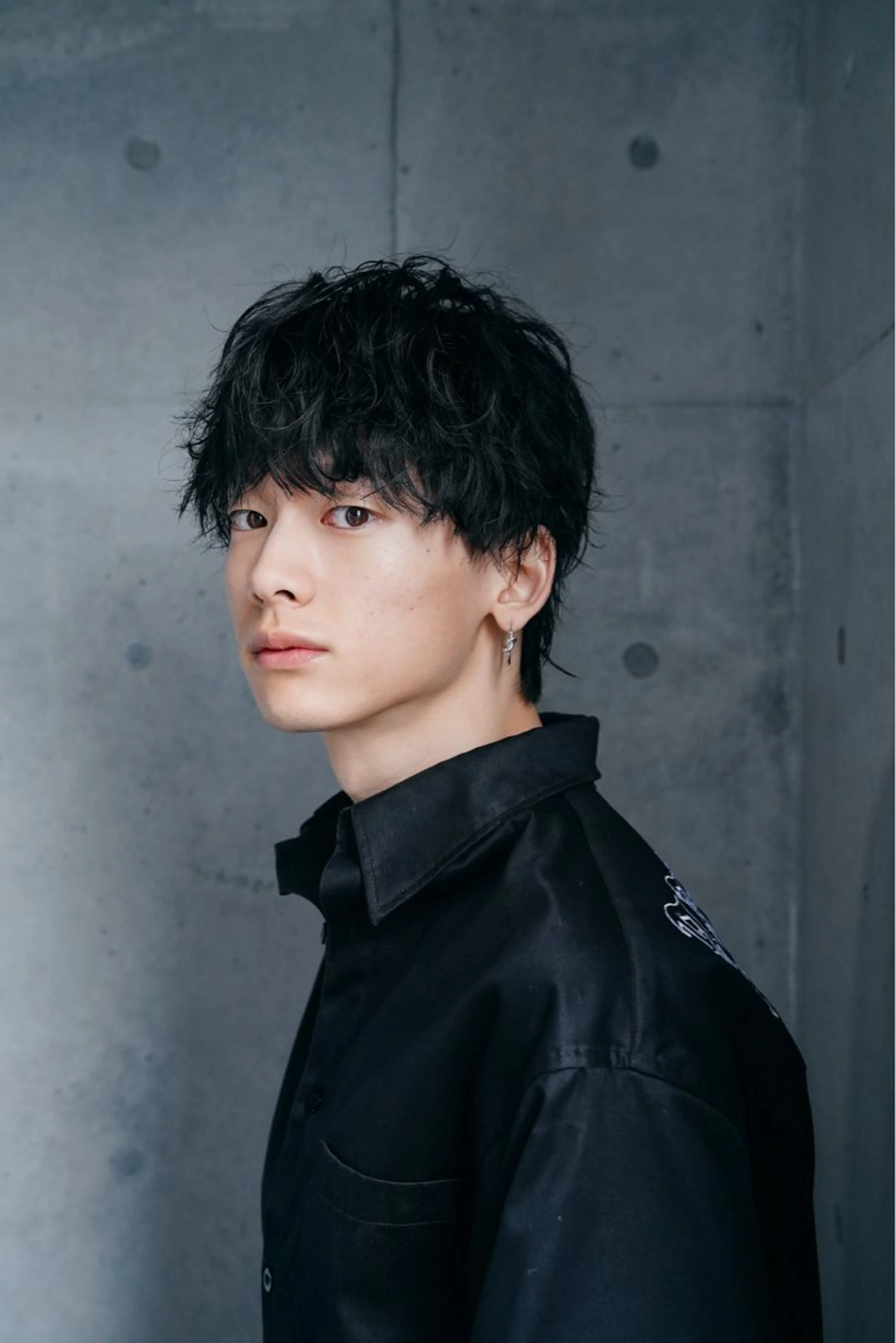 ミディアム メンズ ミディアムパーマ マッシュ メンズパーマ 原宿パーマ・カラー 小原隼人のヘアスタイル