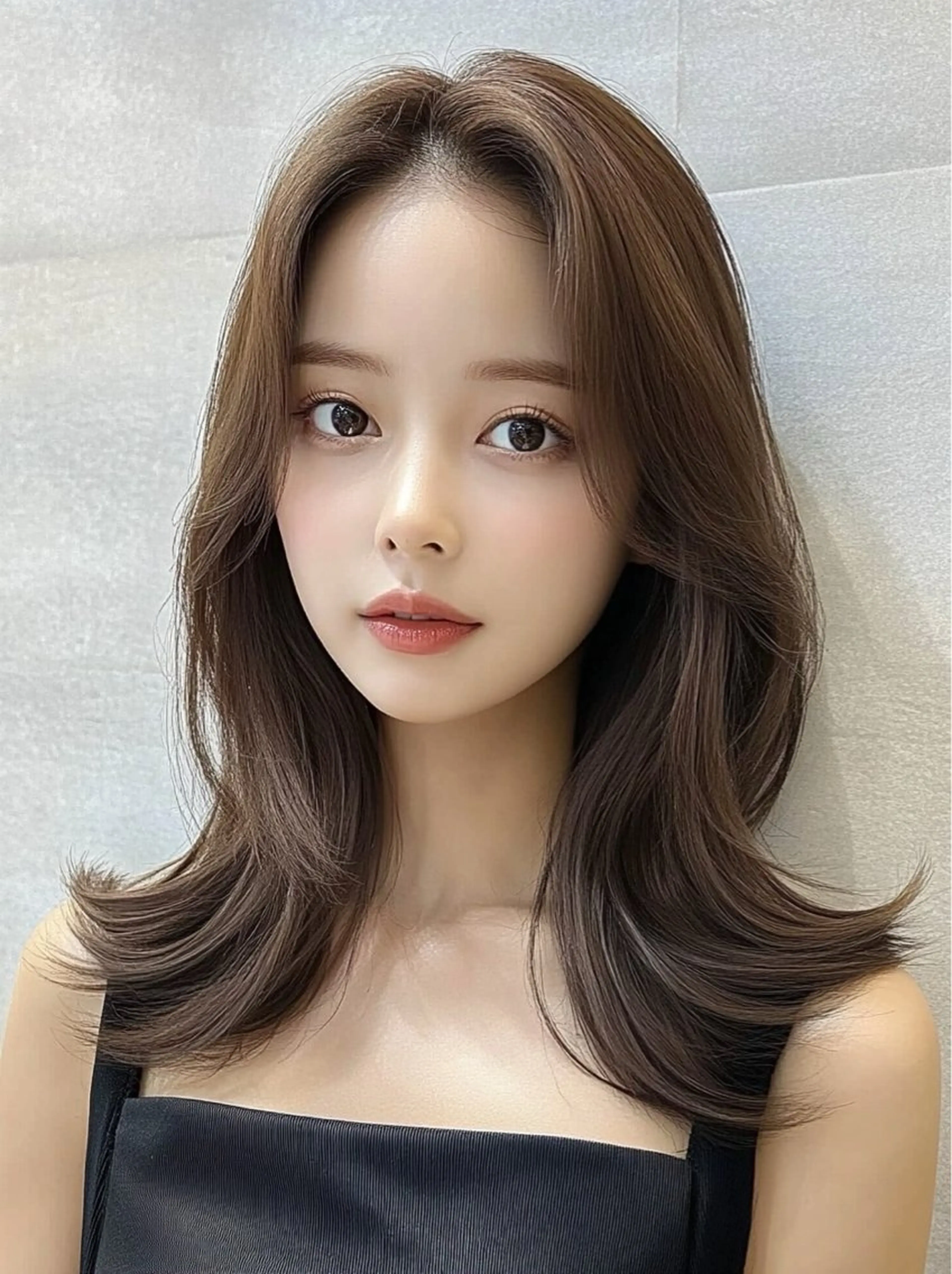 ミディアム カラー カット ヘアカラー トリートメント レイヤー×顔周 り×髪質改善/MIUのヘアスタイル