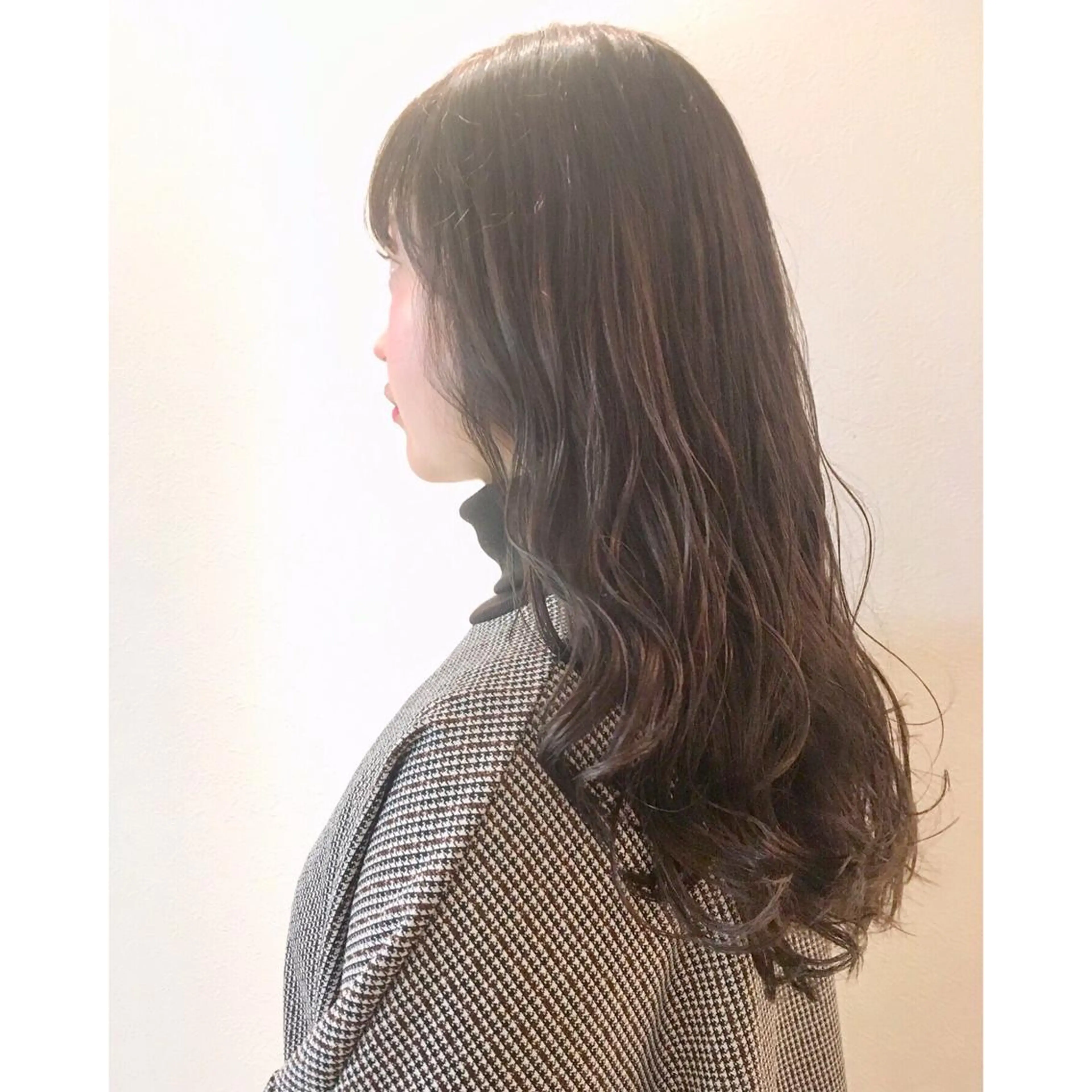 ロング カラー ヘアセット 安永 涼のヘアスタイル