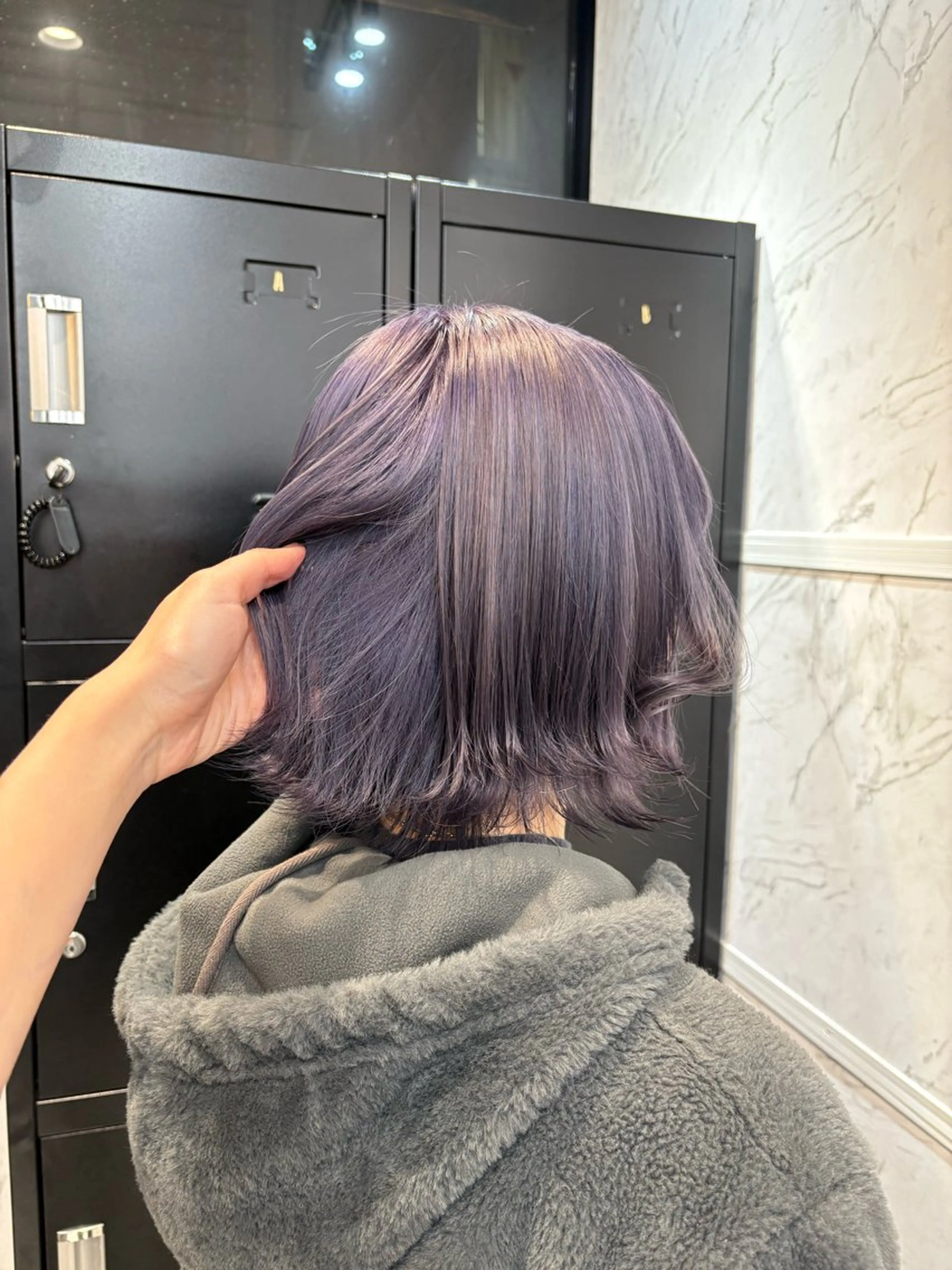 カラー ラベンダーカラー ラベンダーグレー ヘアカラー hair salon dot. mooda 韓国風サロン 町田店所属・韓国風ヘア🎀🩶 /♡𝓝𝓸𝓪♡のヘアスタイル