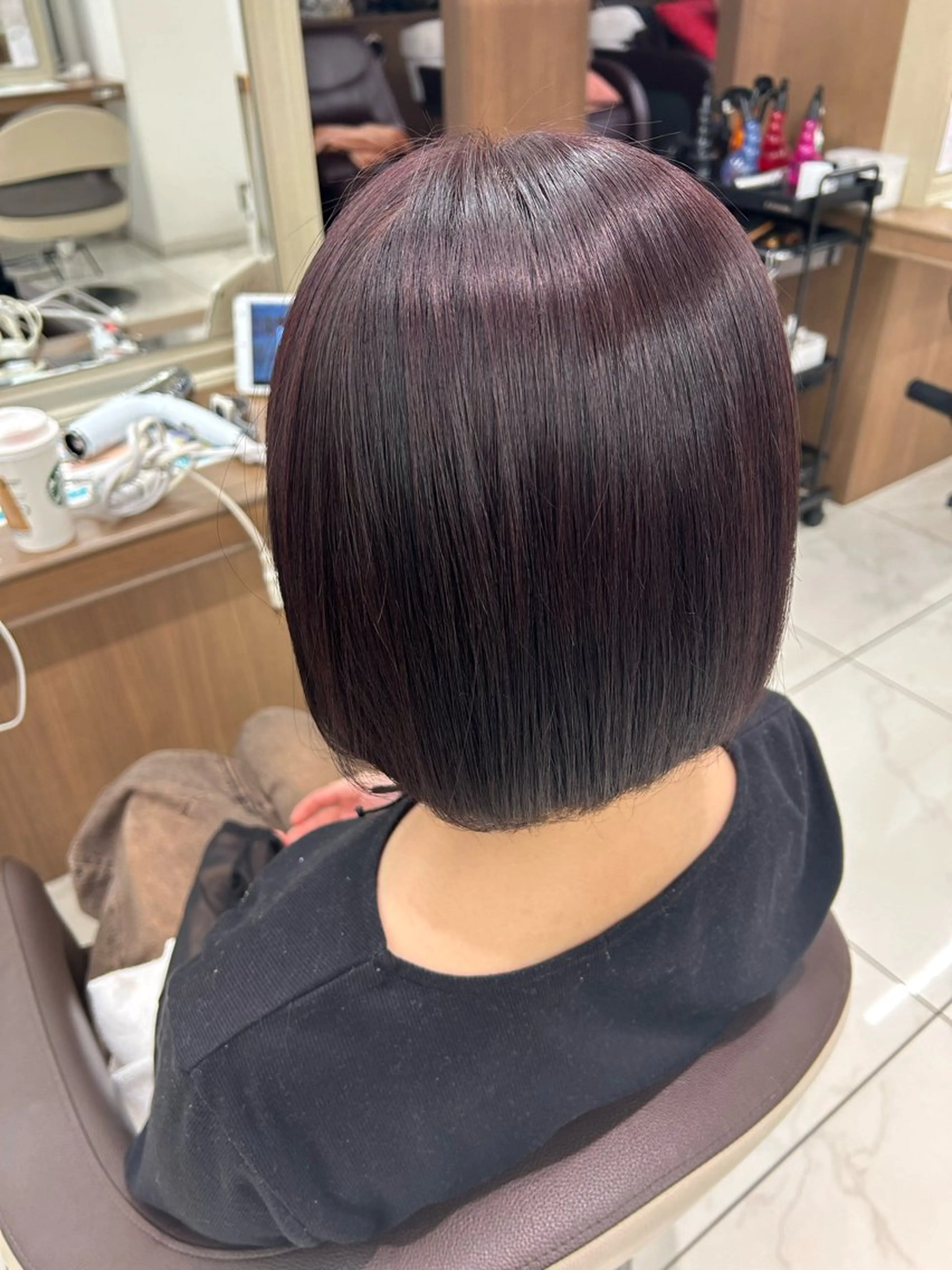 赤系ワンカラー🍒の写真