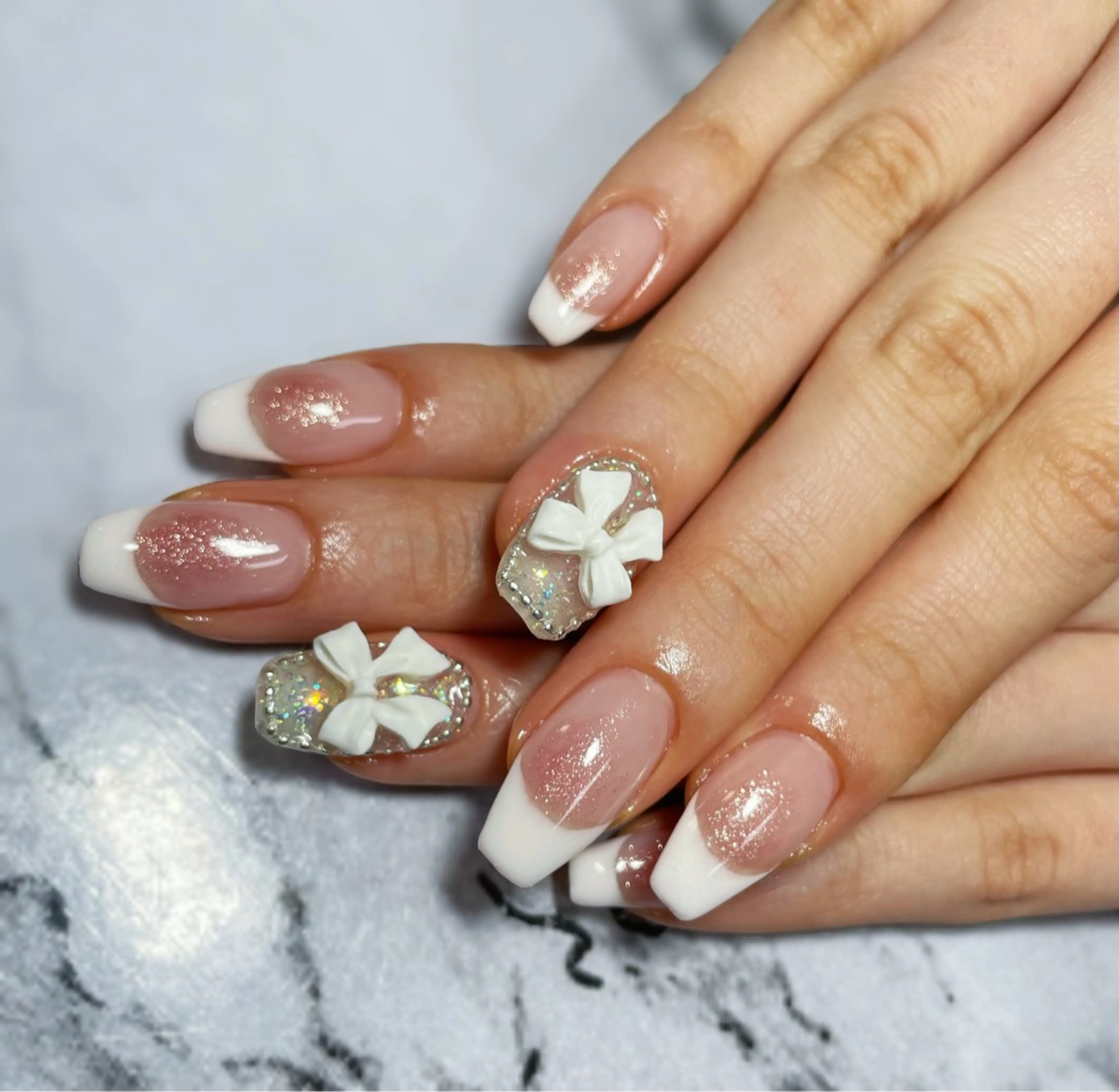 ネイル チークネイル ラメ(グリッター) ハンドネイル S♡NAIL所属・S.NAIL Suuのネイルデザイン