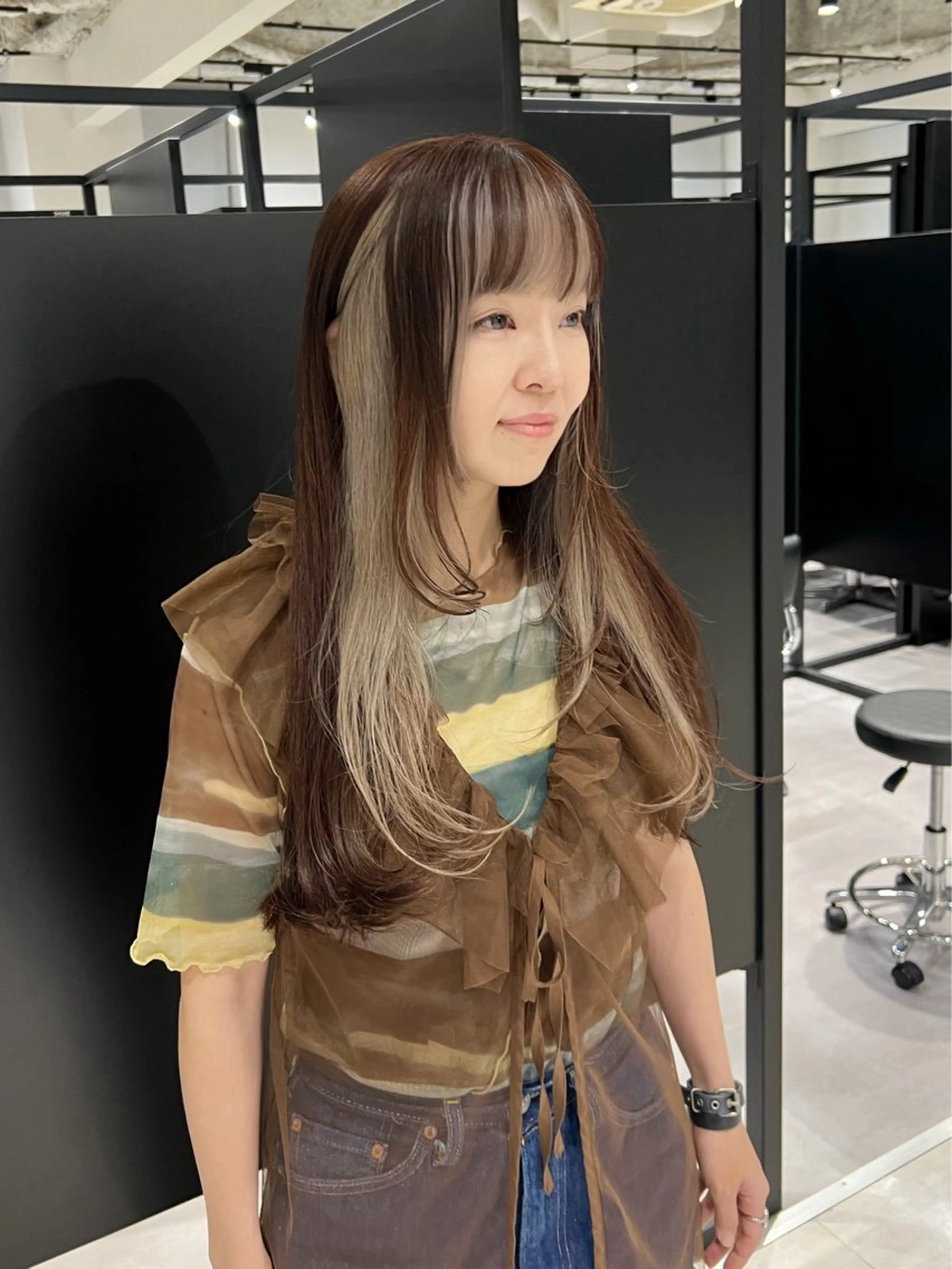 ロング カラー ヘアカラー トリートメント kimika🥑 メンズ/髪質改善のヘアスタイル