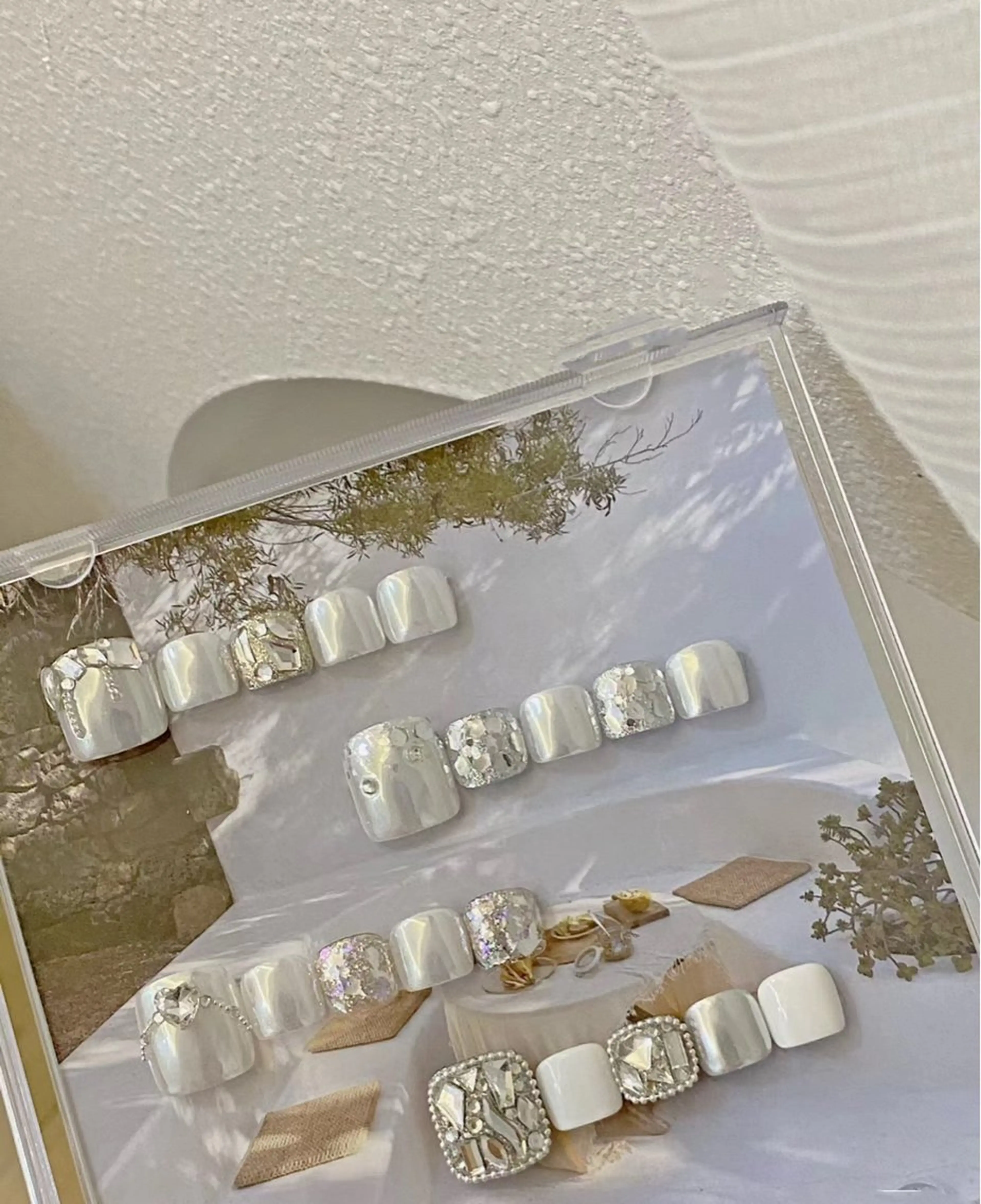 ネイル チークネイル 長さ出し フットネイル フレンチネイル ジェルネイル Niko 星星のネイルデザイン