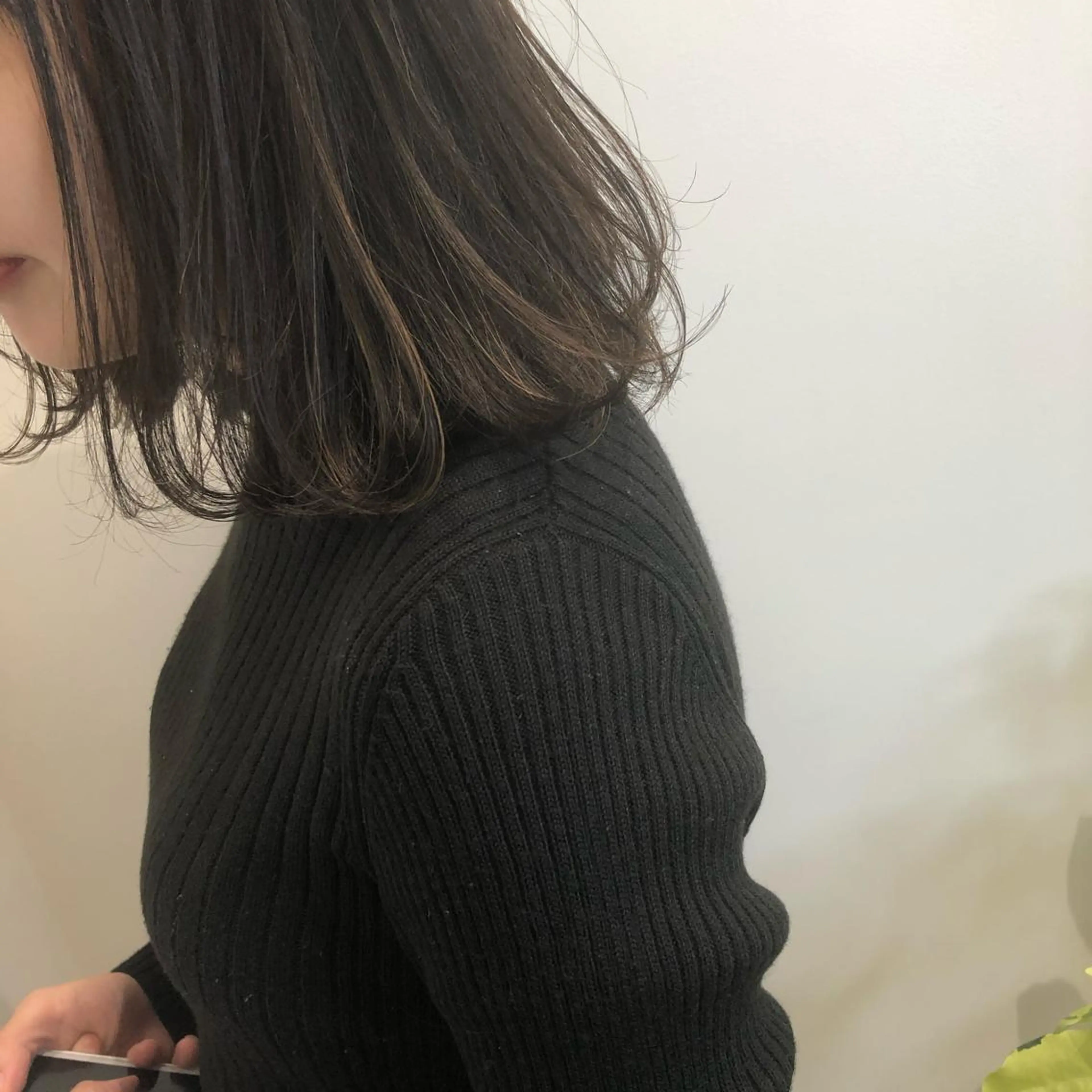 ミディアム カラー グレージュ ハイライトカラー ハイライト ボブ/レイヤー/ケア パーマ/リュウタのヘアスタイル