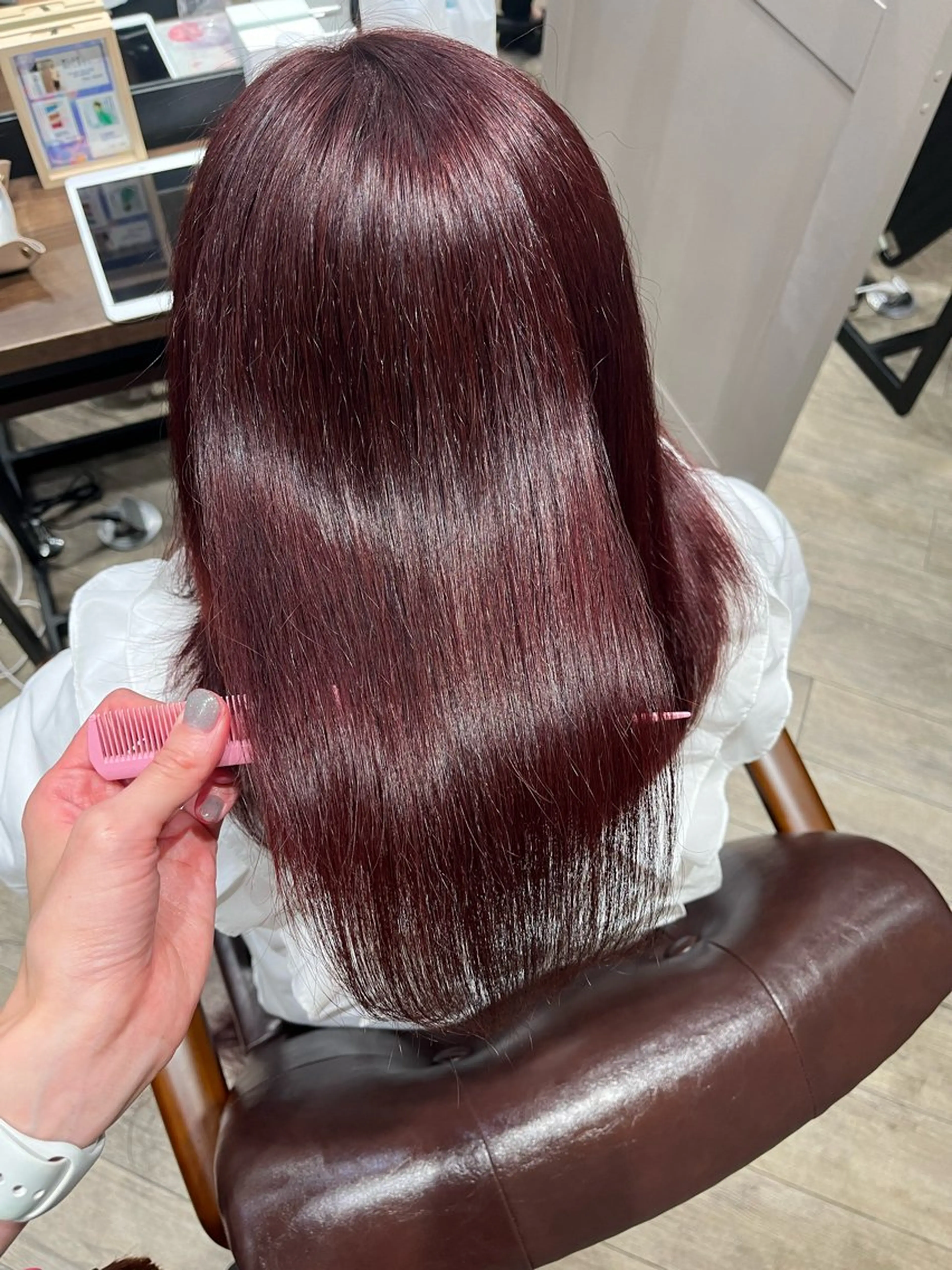 ミディアム カラー ピンクカラー ローズカラー 🫧ぷる艶カラー🫧 Yuubi🦩のヘアスタイル