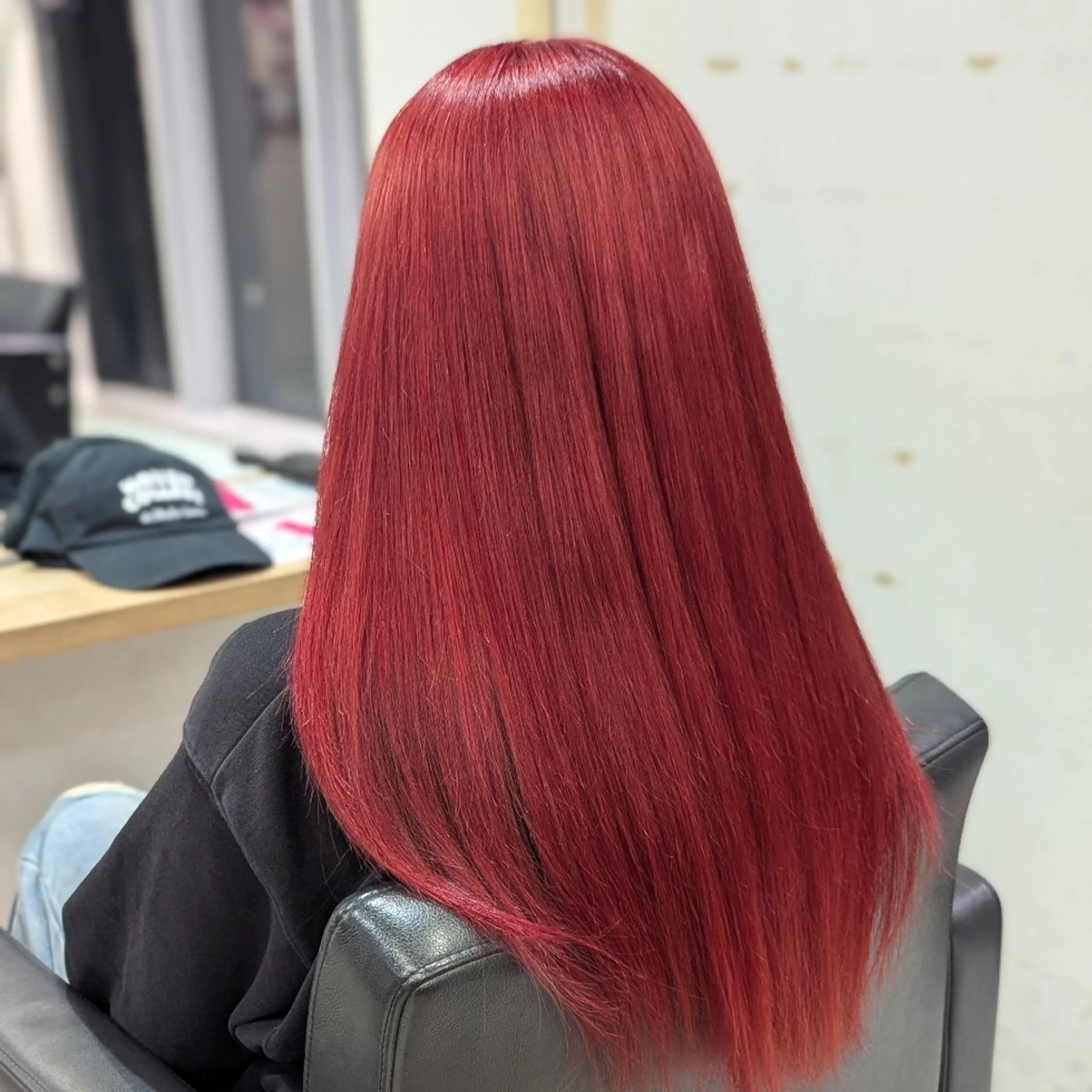 カラー ロング ボルドーカラー レッドカラー 推しカラー🦉にじさ んじカラー🌈🕒✨のヘアスタイル