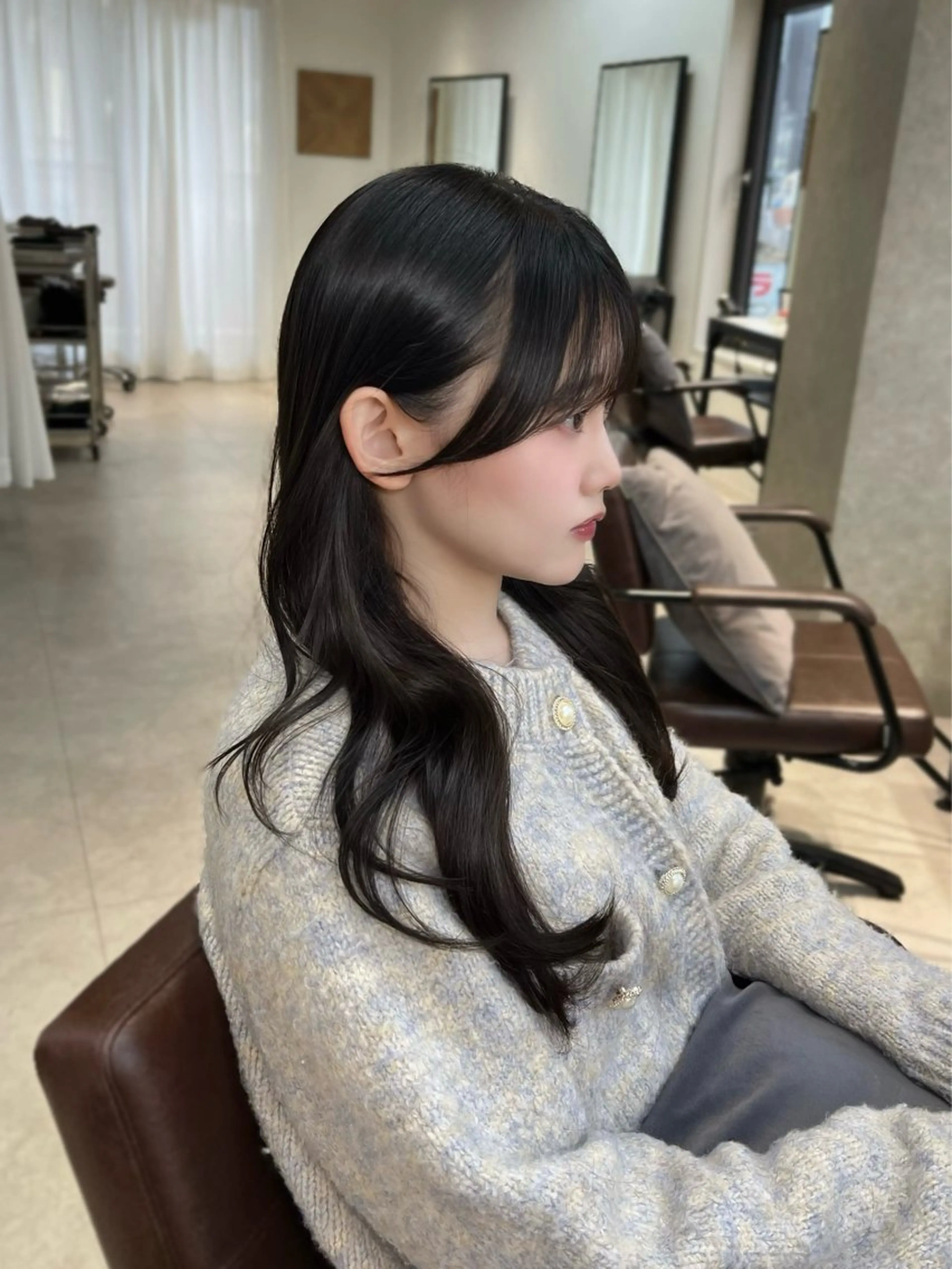 カラー ヘアアレンジ 透明感カラー カット ヘアカラー トリートメント 似合わせ顔まわり カット💛森尾真由美のヘアスタイル