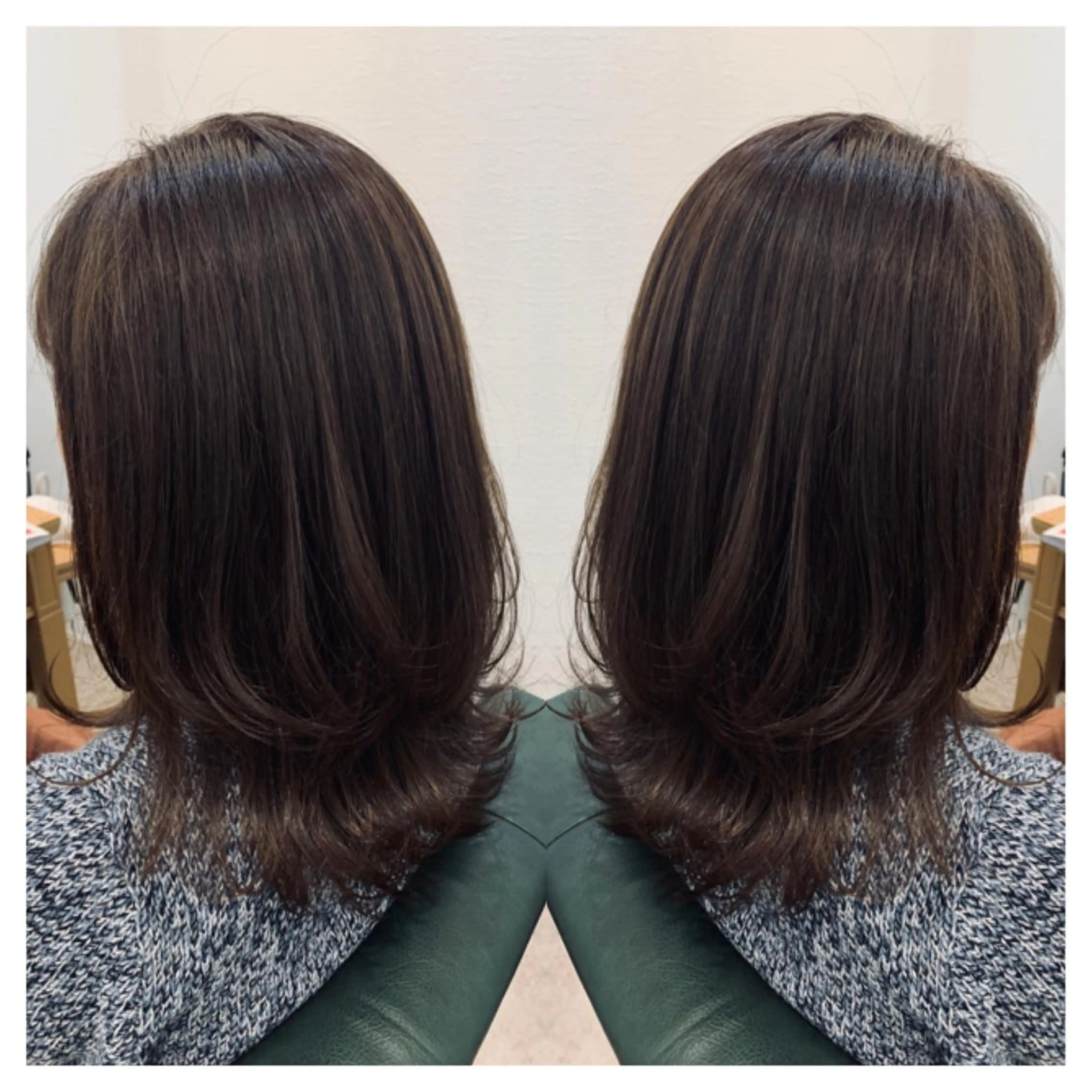 セミロング カラー ヘアカラー トリートメント 村山 茉衣のヘアスタイル