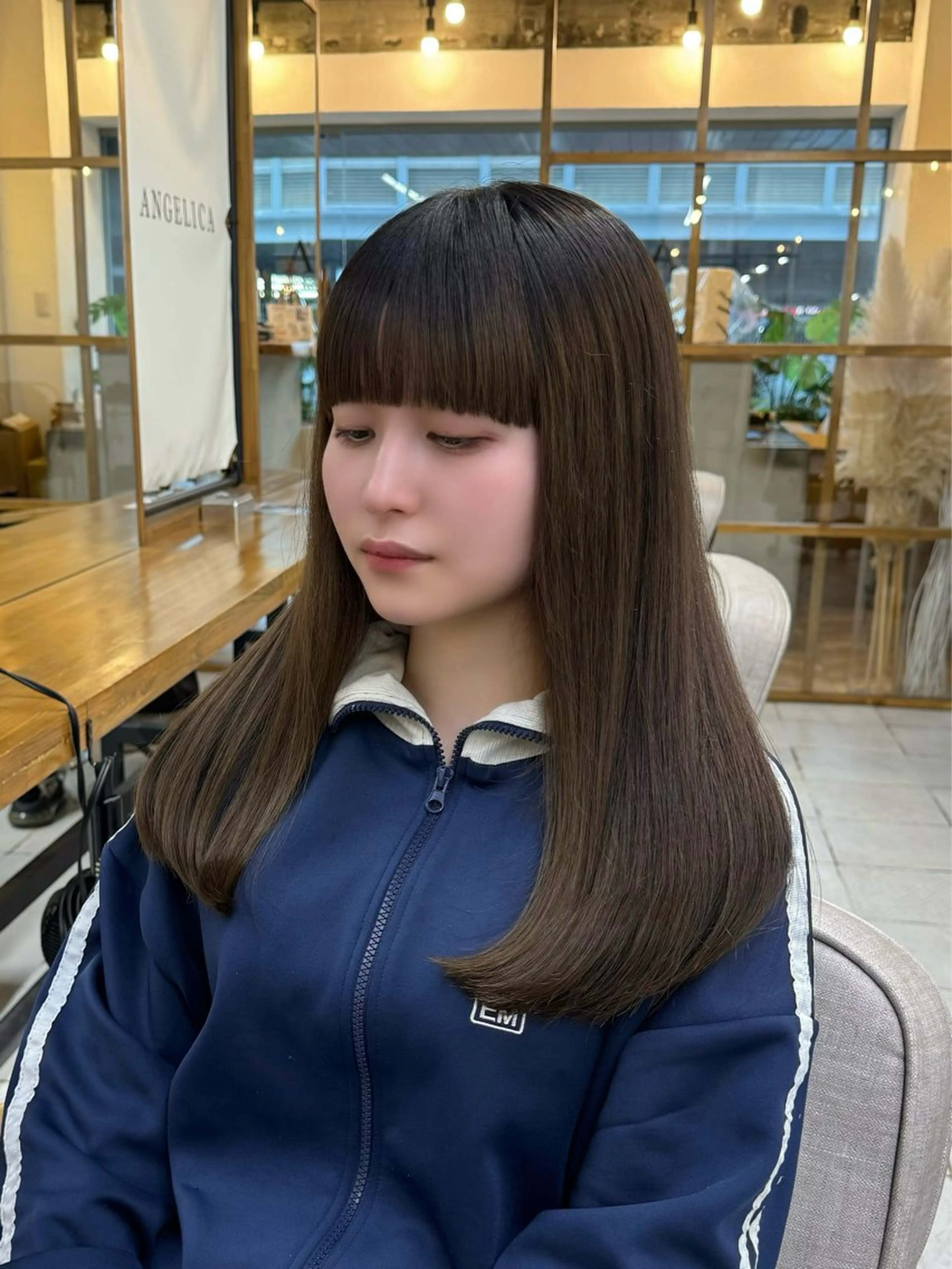 ロング ハッシュカット 韓国風ヘア レイヤーカット カット トリートメント 韓国レイヤーカット★ 小林大樹のヘアスタイル