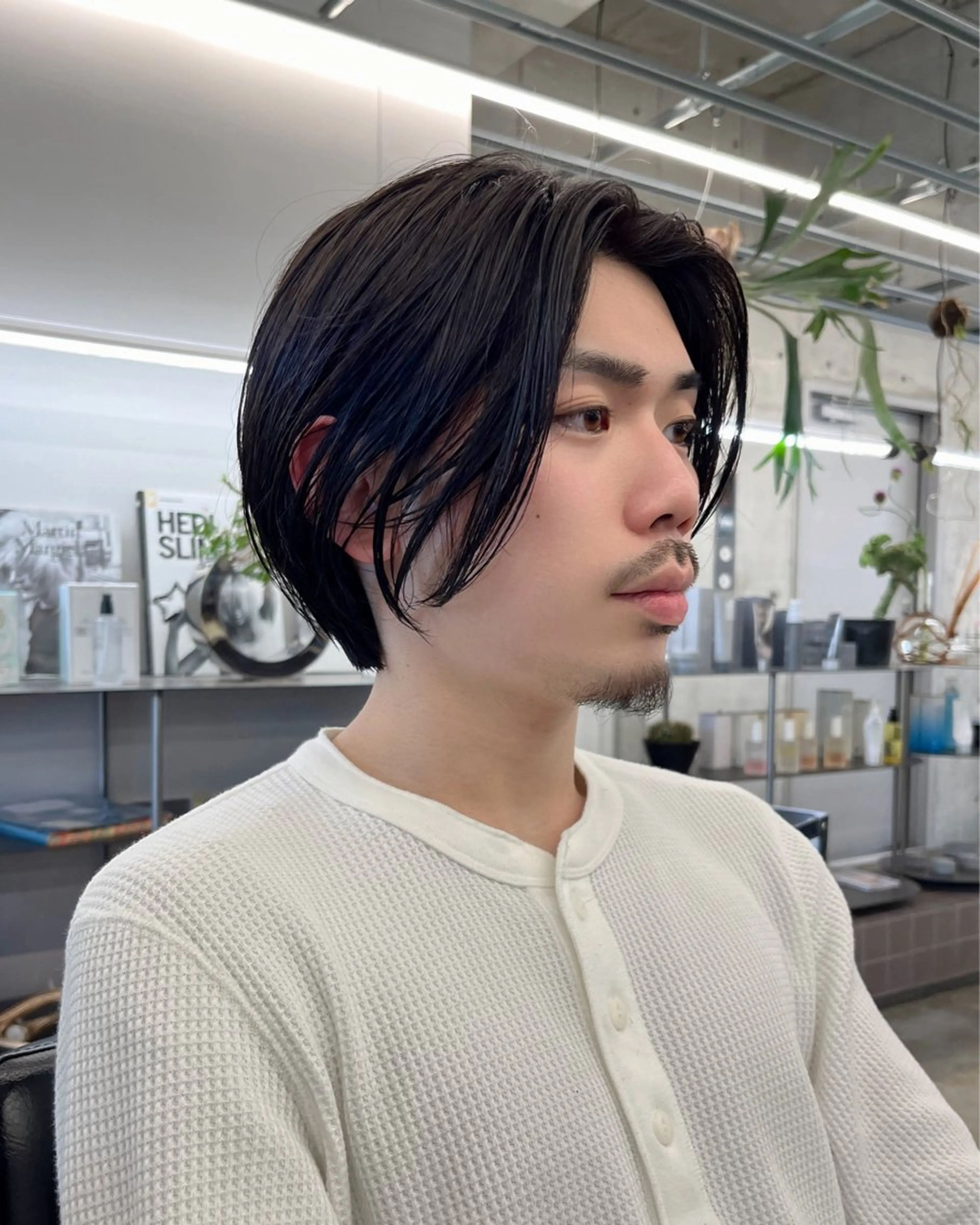 ミディアム メンズ カット ダブルカラー/ ケアブリーチ/クニトのヘアスタイル