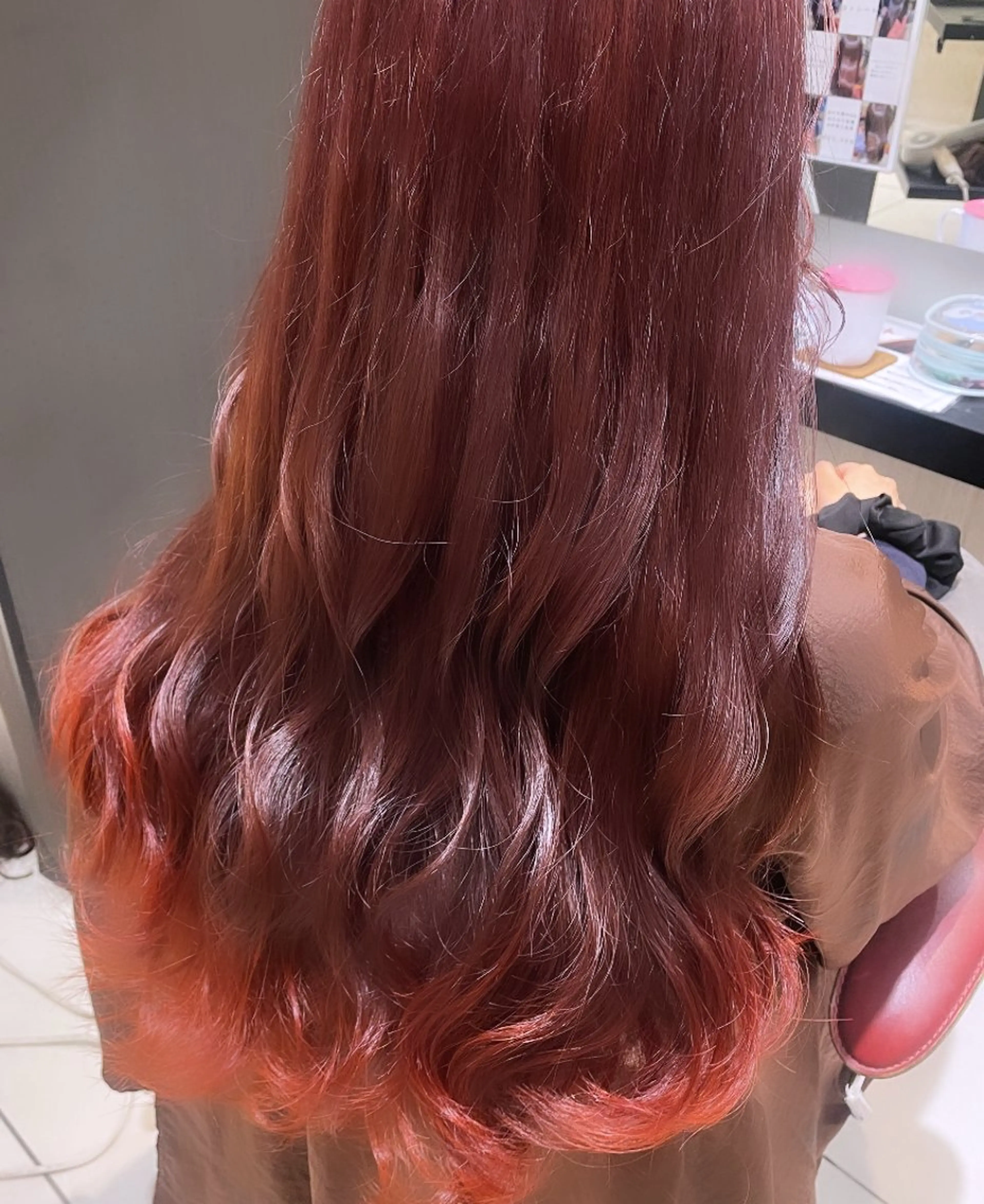 ロング カラー ヘアカラー トリートメント 💞暖色カラー 💞risaのヘアスタイル