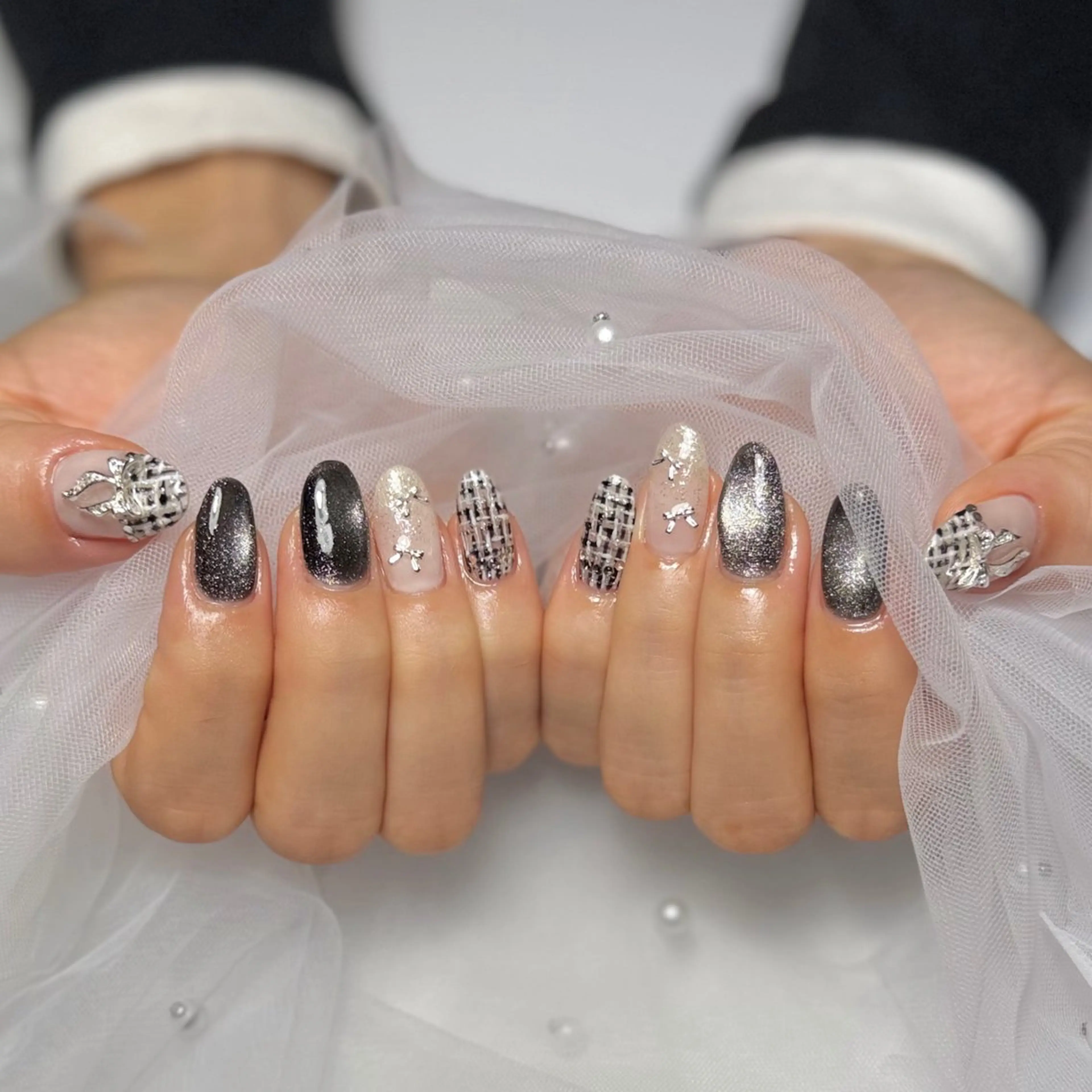 ネイル ツイードネイル ハンドネイル RII nailのネイルデザイン