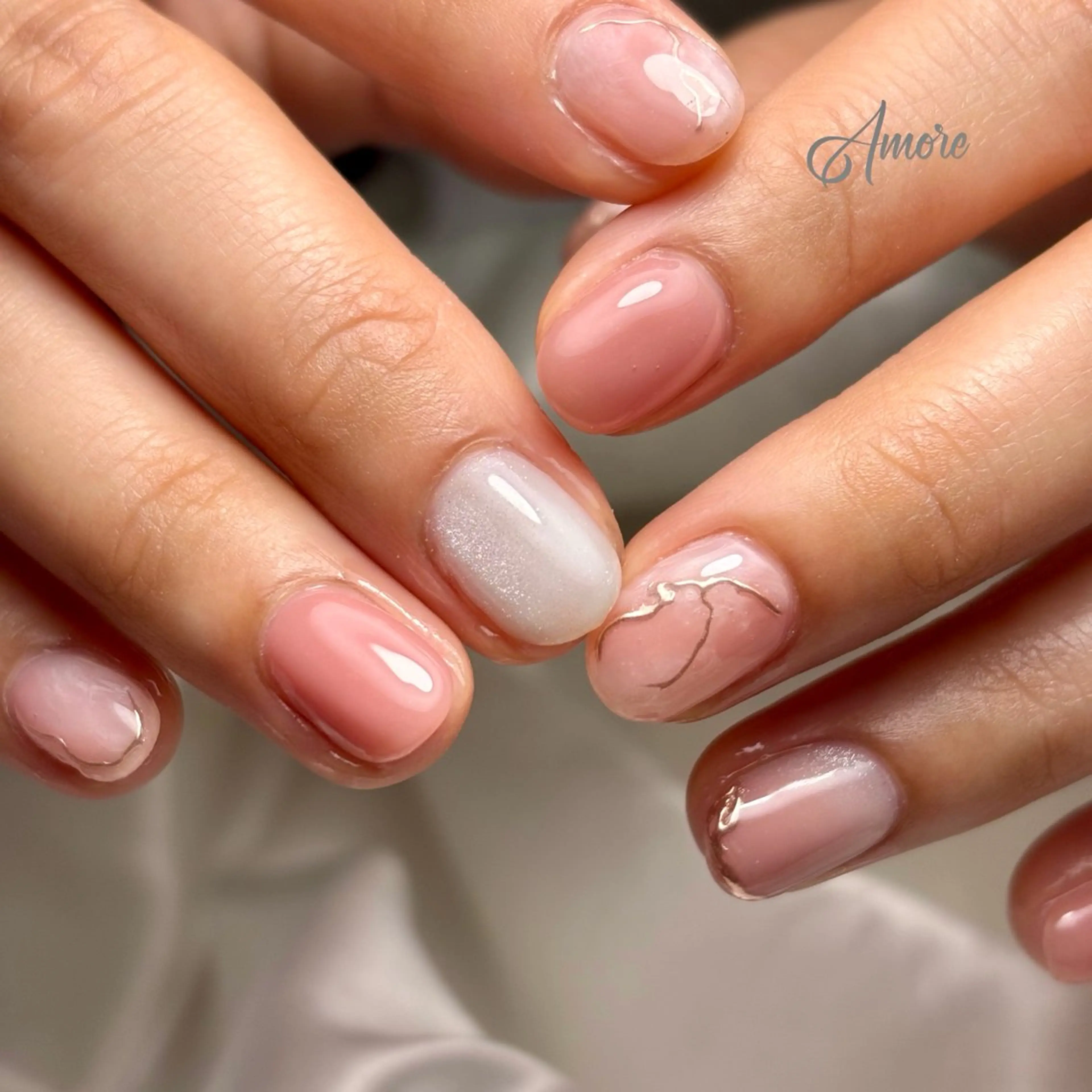 ネイル ジェルネイル キラキラネイル 韓国ネイル マグネットネイル パラジェル You kyehwaのネイルデザイン