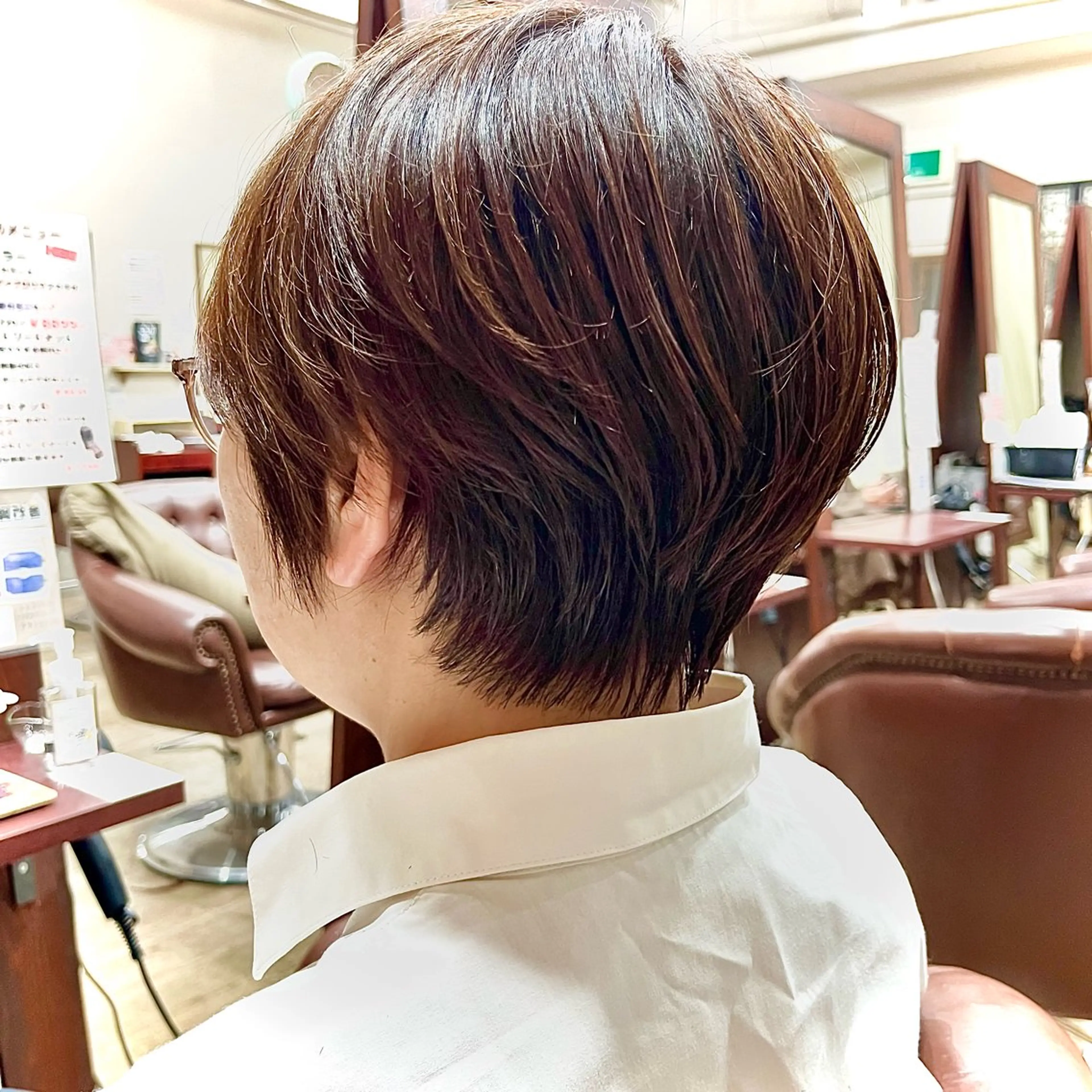 ショート カラー ミセス ショートヘア クローバー八木店所属・白髪ぼかし/ショート 福原ないとのヘアスタイル