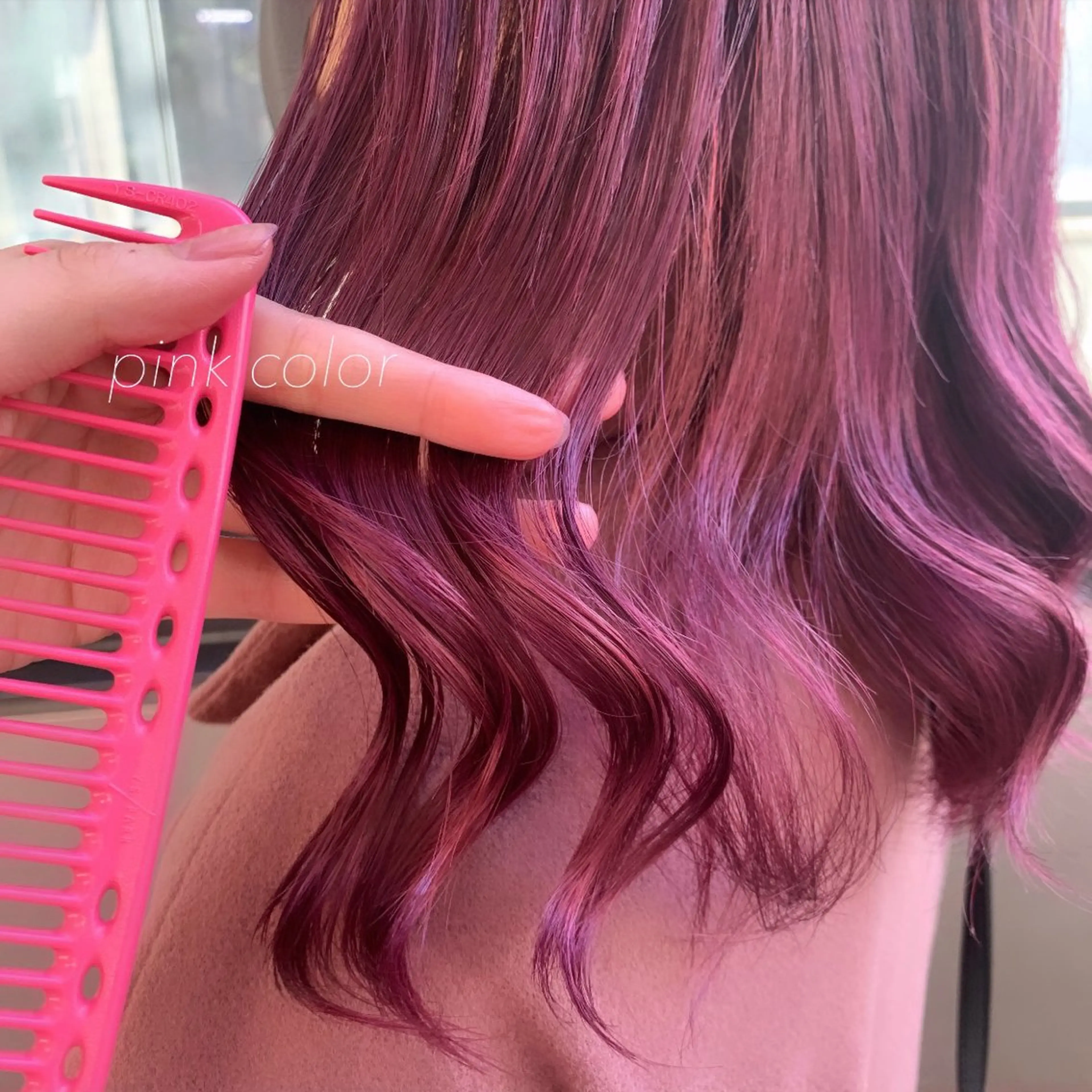 セミロング カラー ブリーチ ピンクカラー GO TODAY 原宿本店所属・似合わせカット得意 💛RENA💛のヘアスタイル