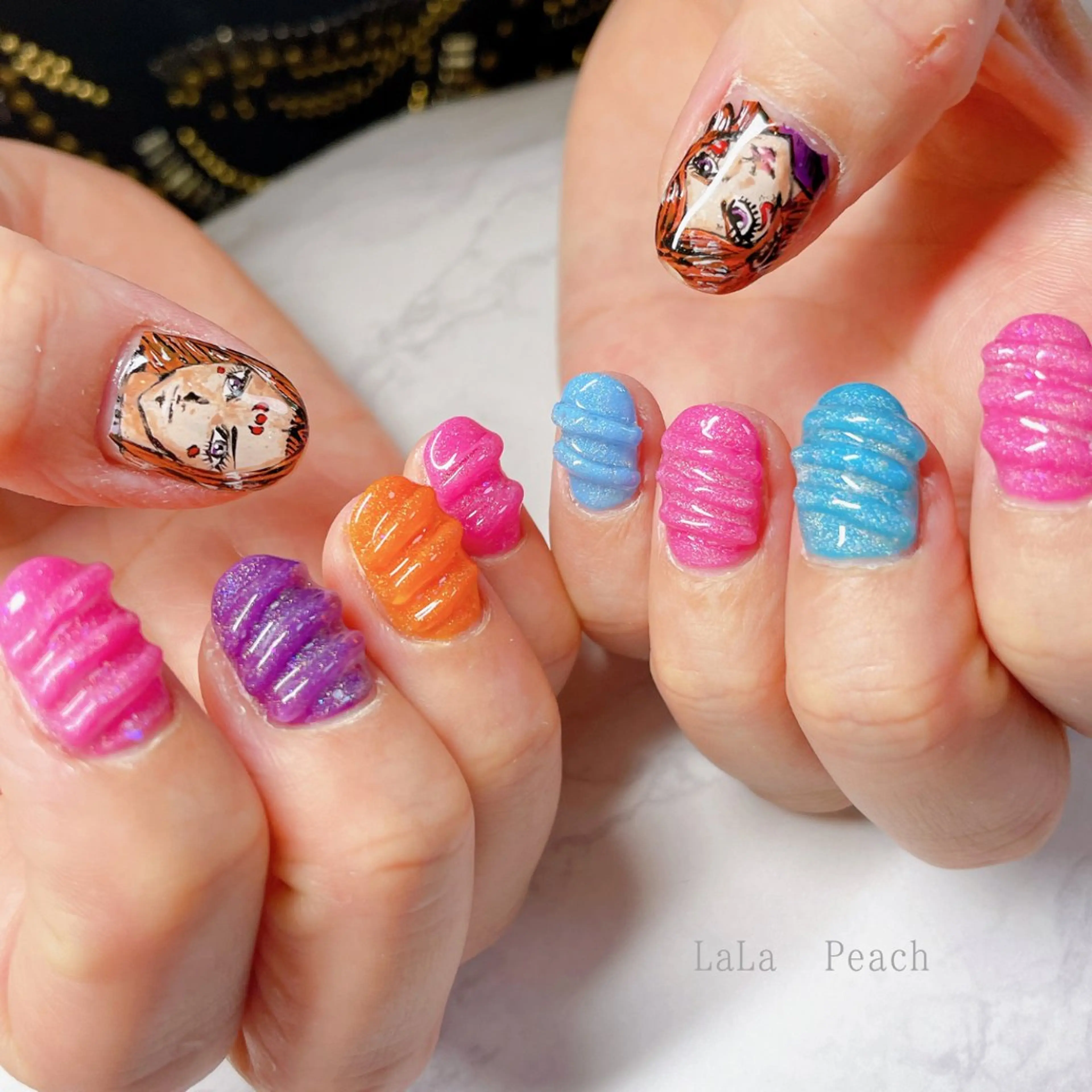 ネイル ジェルネイル ハンドネイル LaLa Peach 福岡のマツエク・マツパデザイン