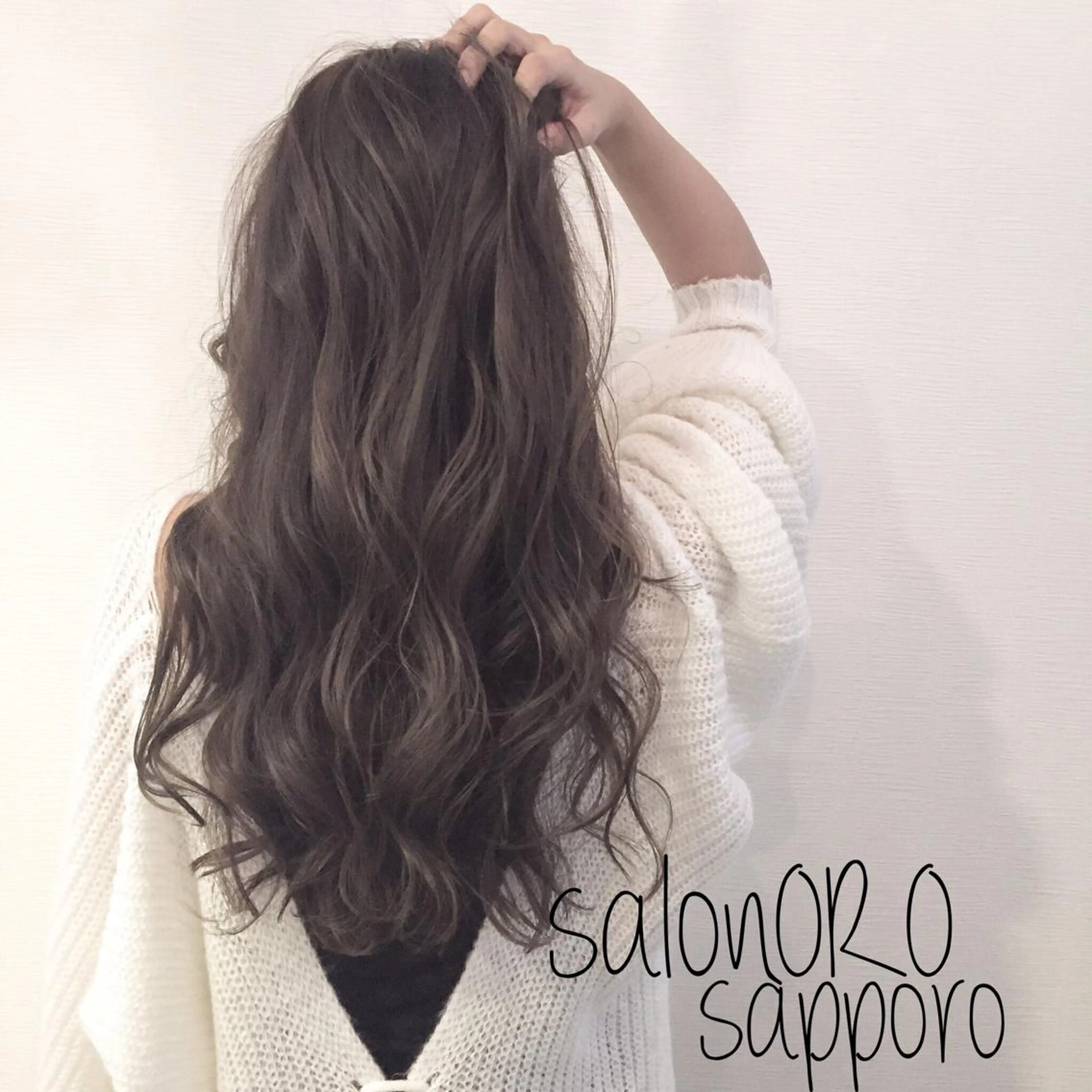 ロング カラー ブリーチ グレージュ ブリーチなしカラー 似合わせカット トリートメント カット ヘアカラー トリートメント toiro by lien hair atelier所属・池田 真由美のヘアスタイル