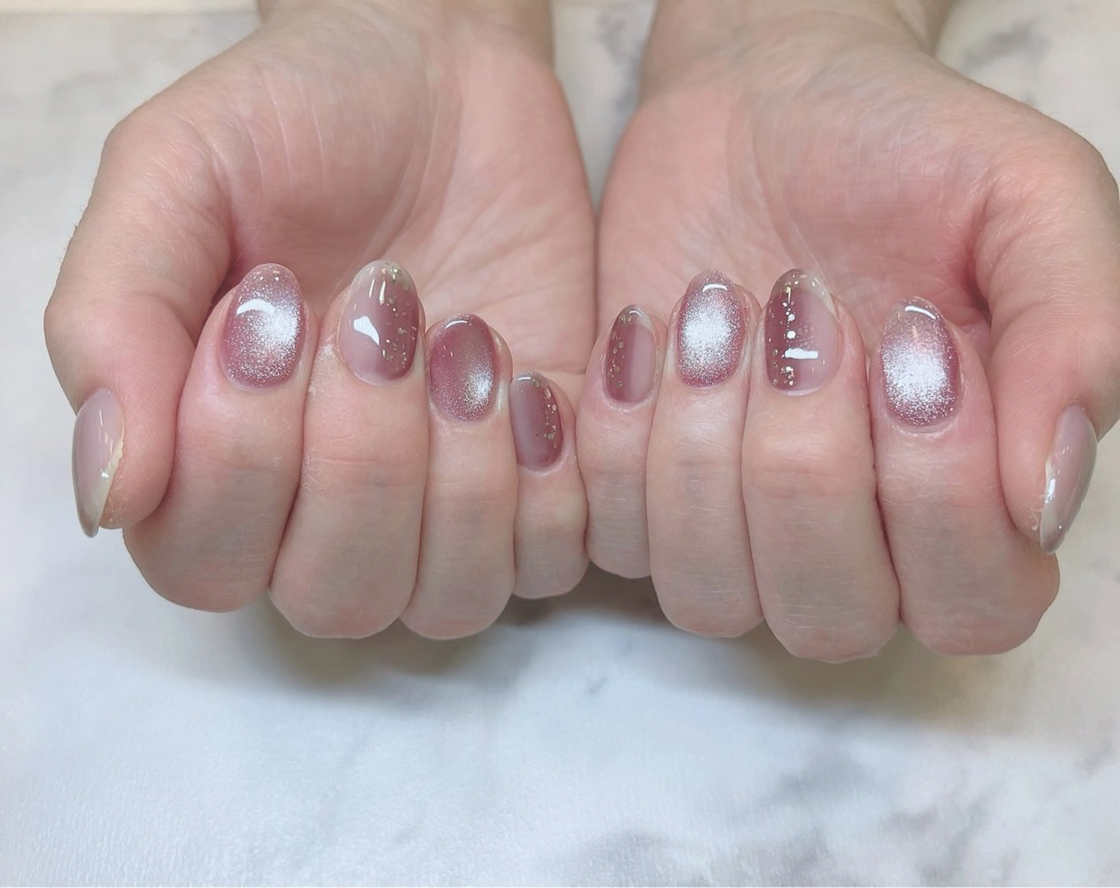 ネイル ラメ(グリッター) ハンドネイル 渡邉 真衣のネイルデザイン