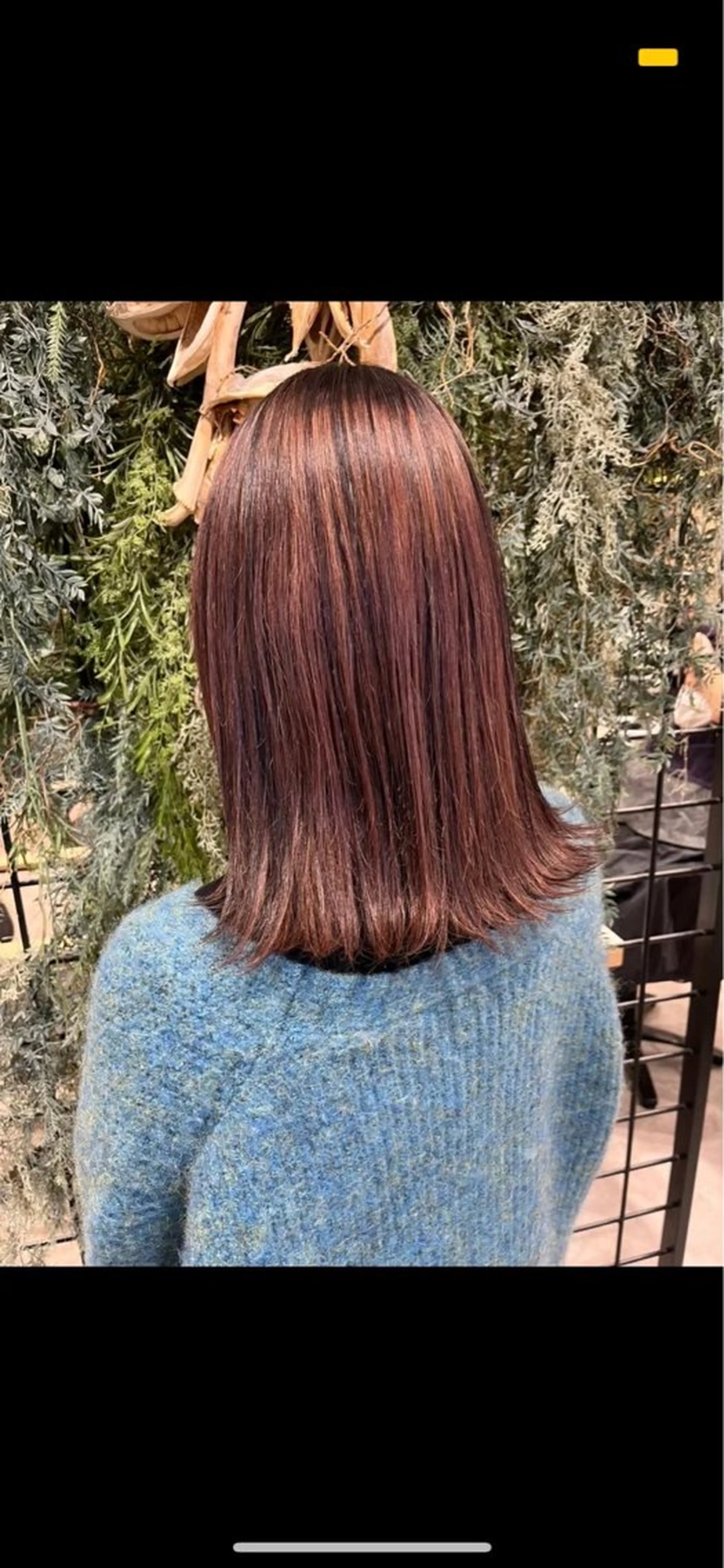 セミロング カット ヘアカラー シャドウパーマ/ 波巻きパーマ/三鷹のヘアスタイル