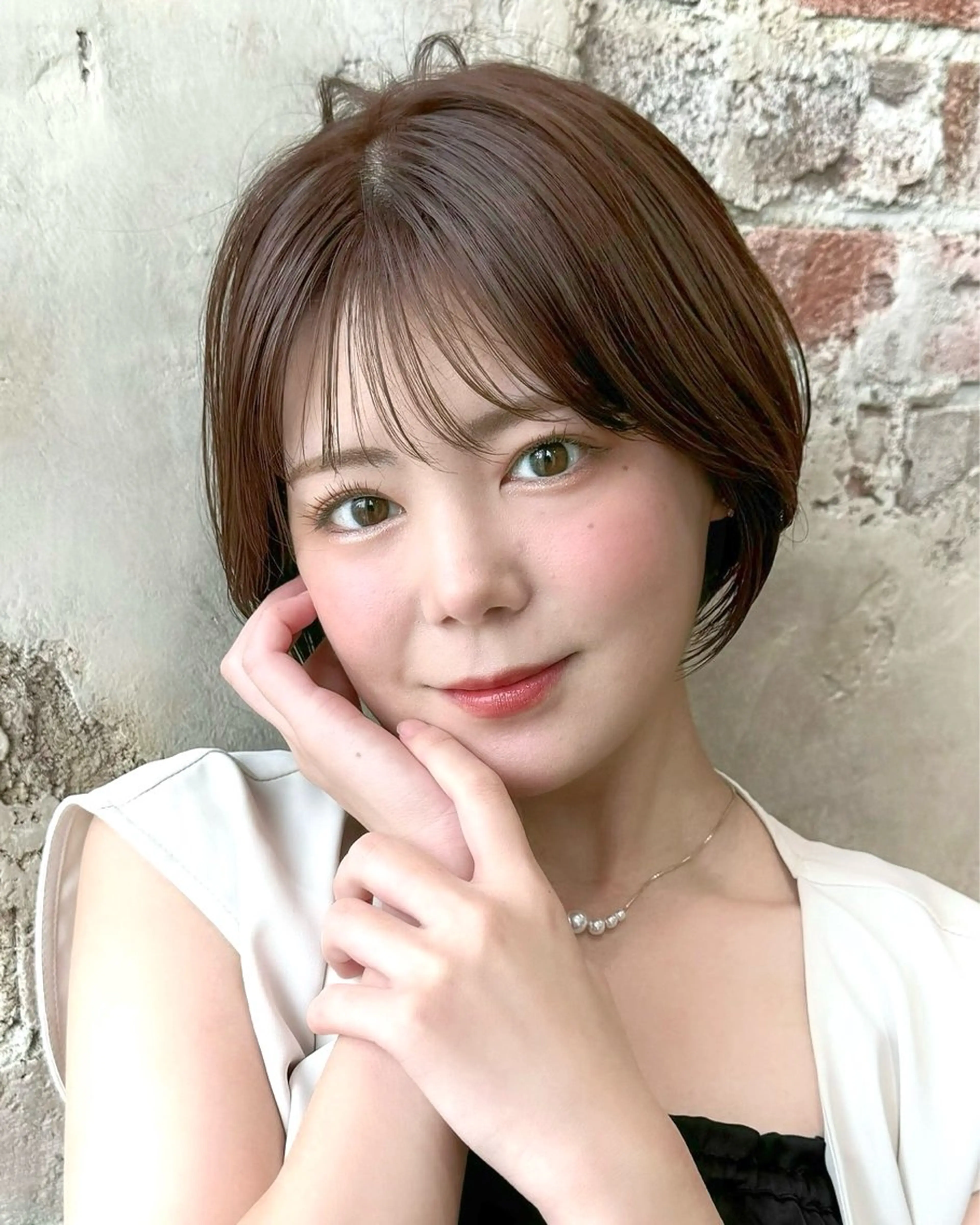 ショート カラー カット ヘアカラー トリートメント 💍新宿ショート 💍岩田莉奈のヘアスタイル